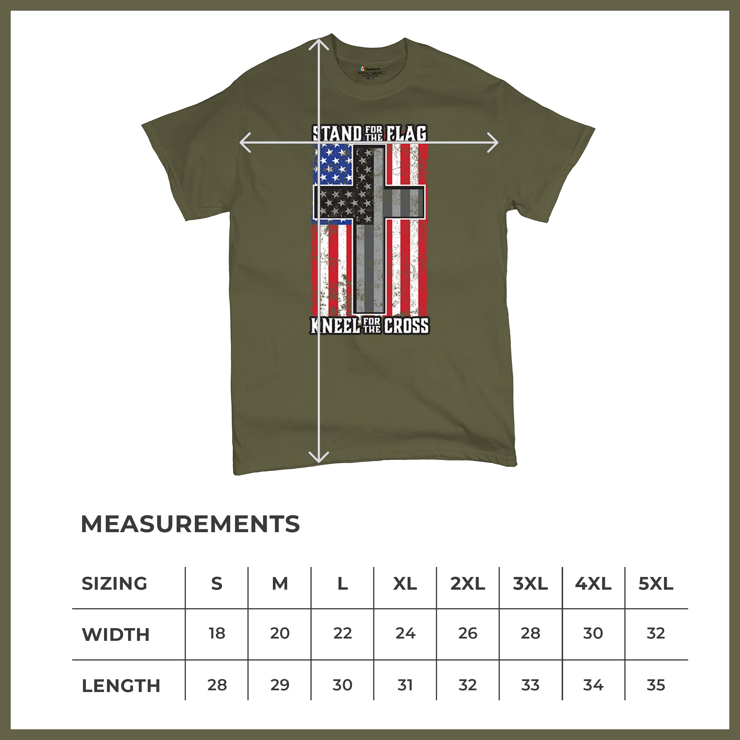 Stand for the Flag Kneel for the Cross T-shirt American Patriotic Men's Tee - Picture 99 of 113