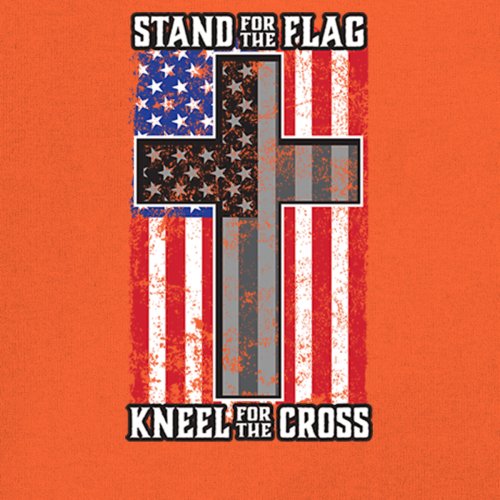 Stand for the Flag Kneel for the Cross T-shirt American Patriotic Men's Tee - Picture 18 of 113