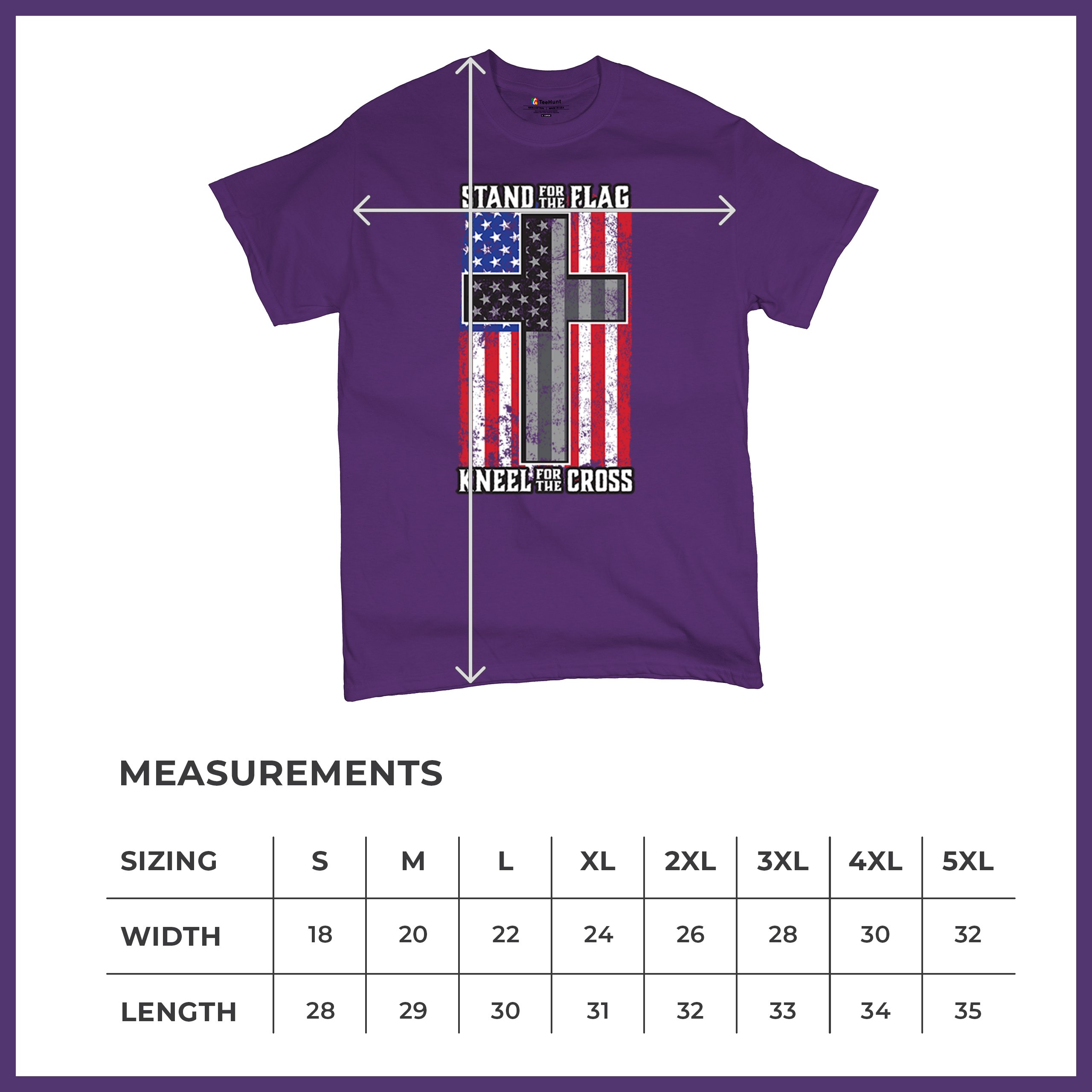 Stand for the Flag Kneel for the Cross T-shirt American Patriotic Men's Tee - Picture 36 of 113