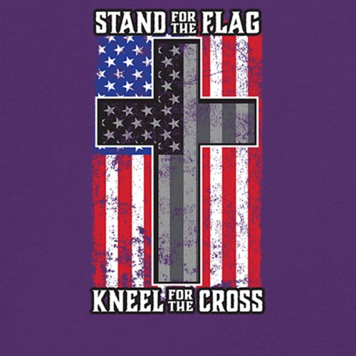 Stand for the Flag Kneel for the Cross T-shirt American Patriotic Men's Tee - Picture 32 of 113