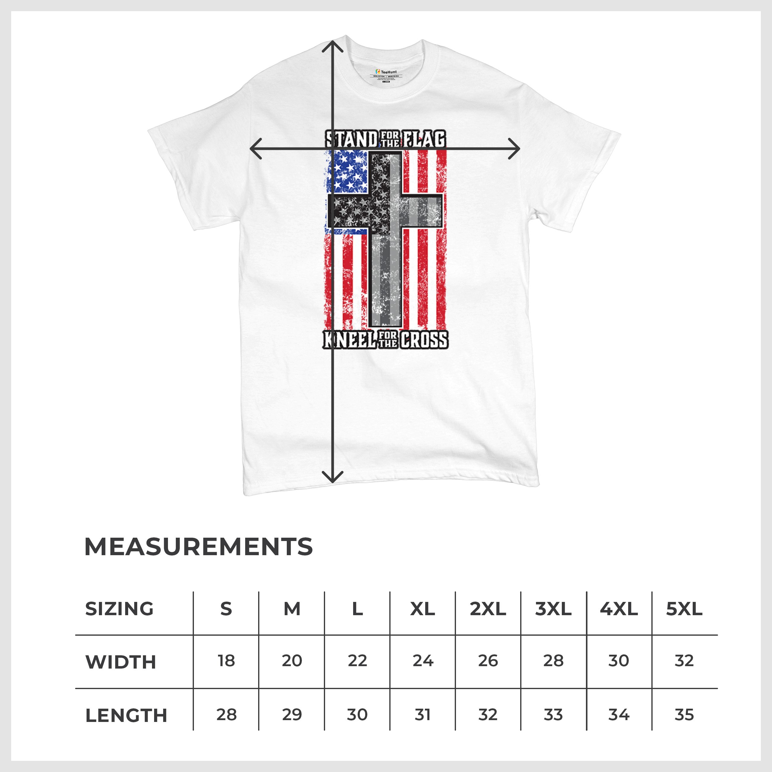 Stand for the Flag Kneel for the Cross T-shirt American Patriotic Men's Tee - Picture 50 of 113