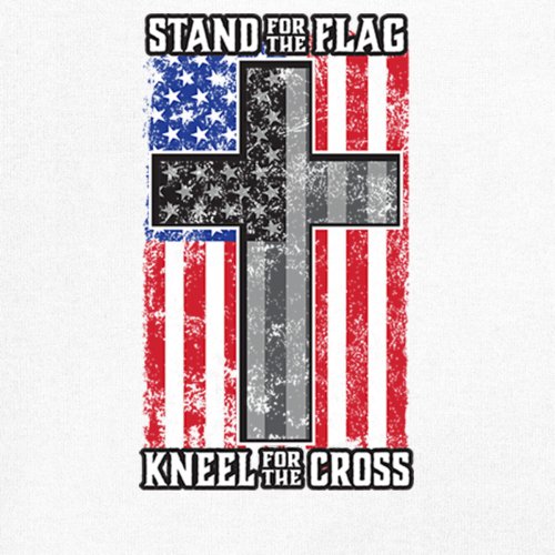 Stand for the Flag Kneel for the Cross T-shirt American Patriotic Men's Tee - Picture 46 of 113
