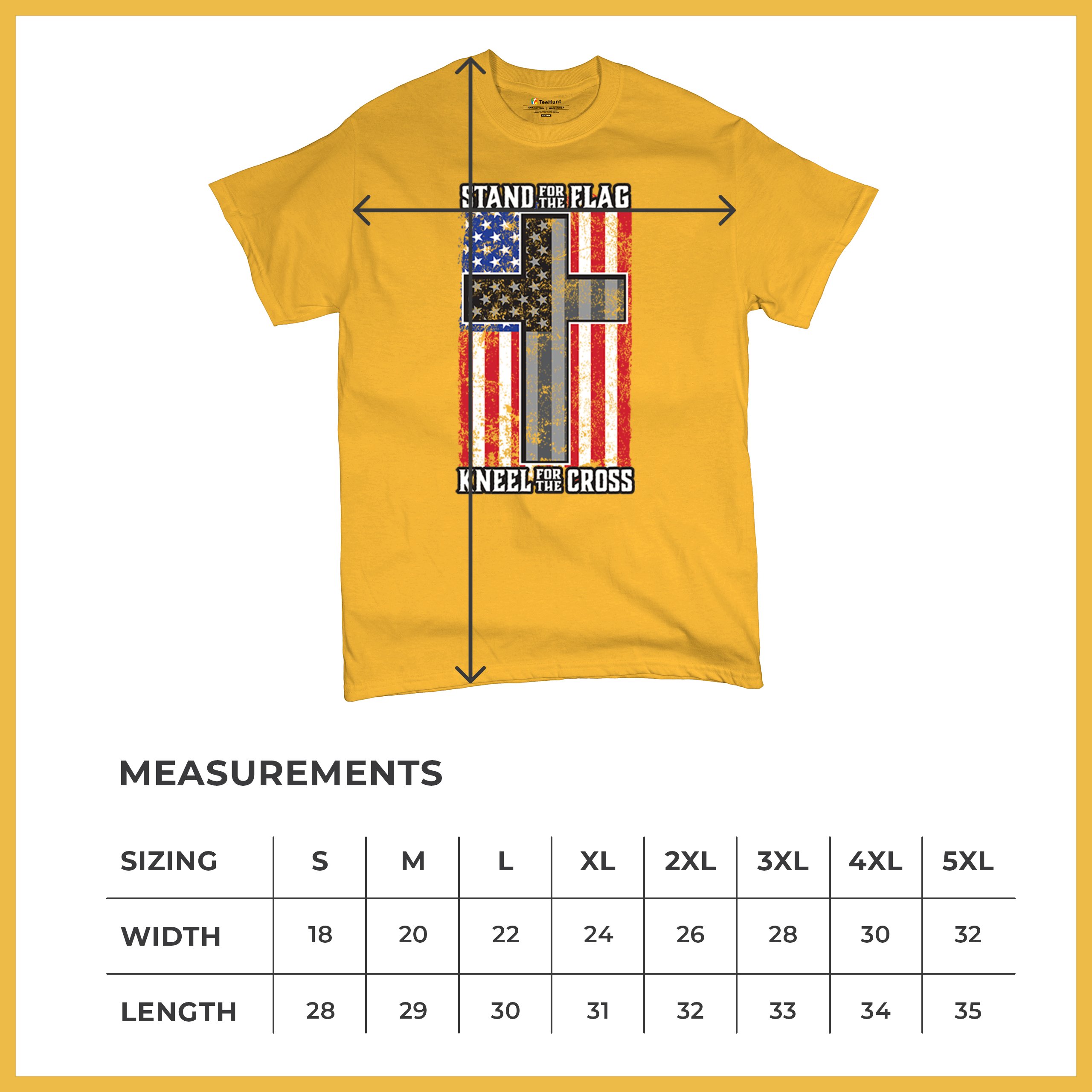 Stand for the Flag Kneel for the Cross T-shirt American Patriotic Men's Tee - Picture 113 of 113