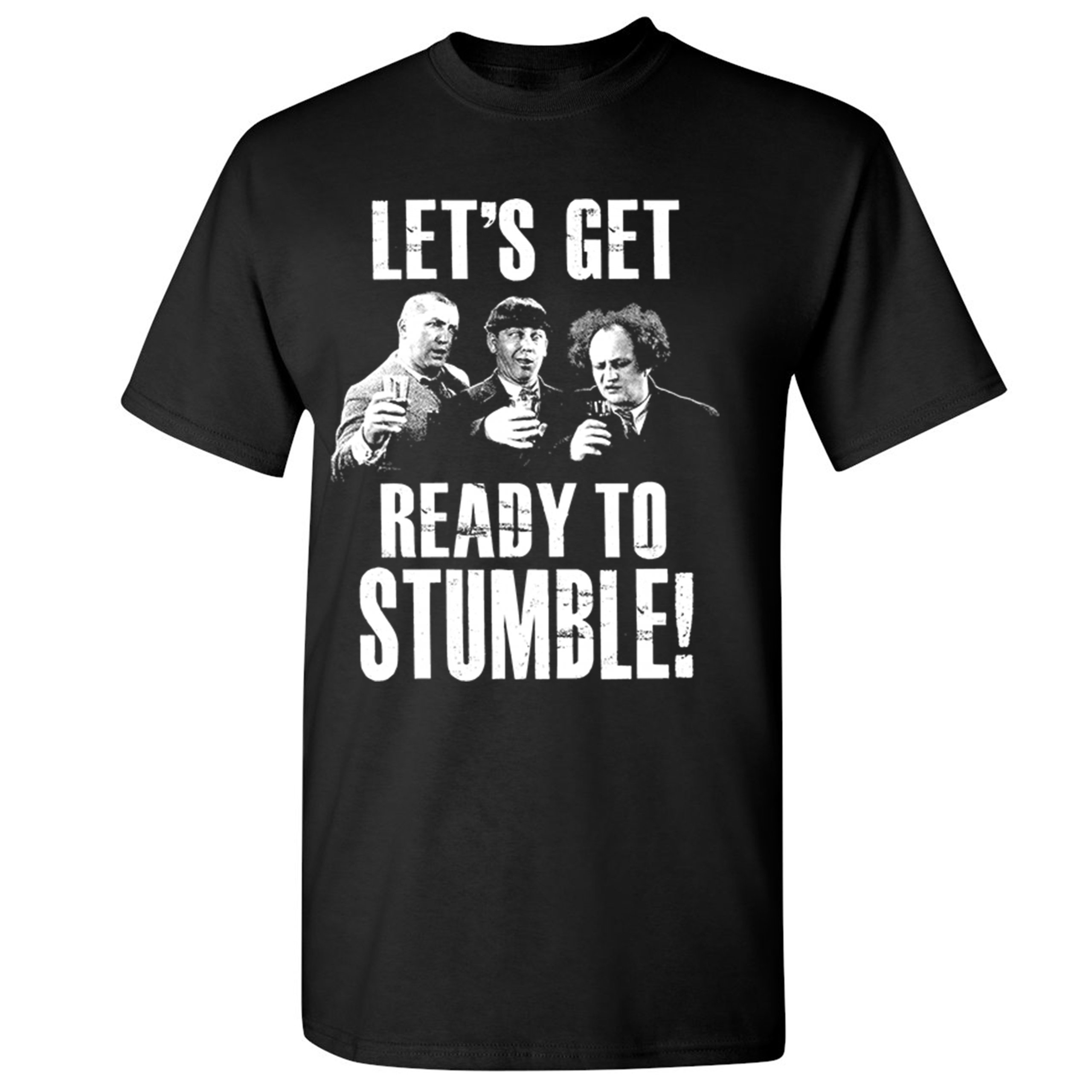 Let's Get Ready to Stumble T-shirt The Three Stooges Funny Vintage Men's Tee - Picture 3 of 53