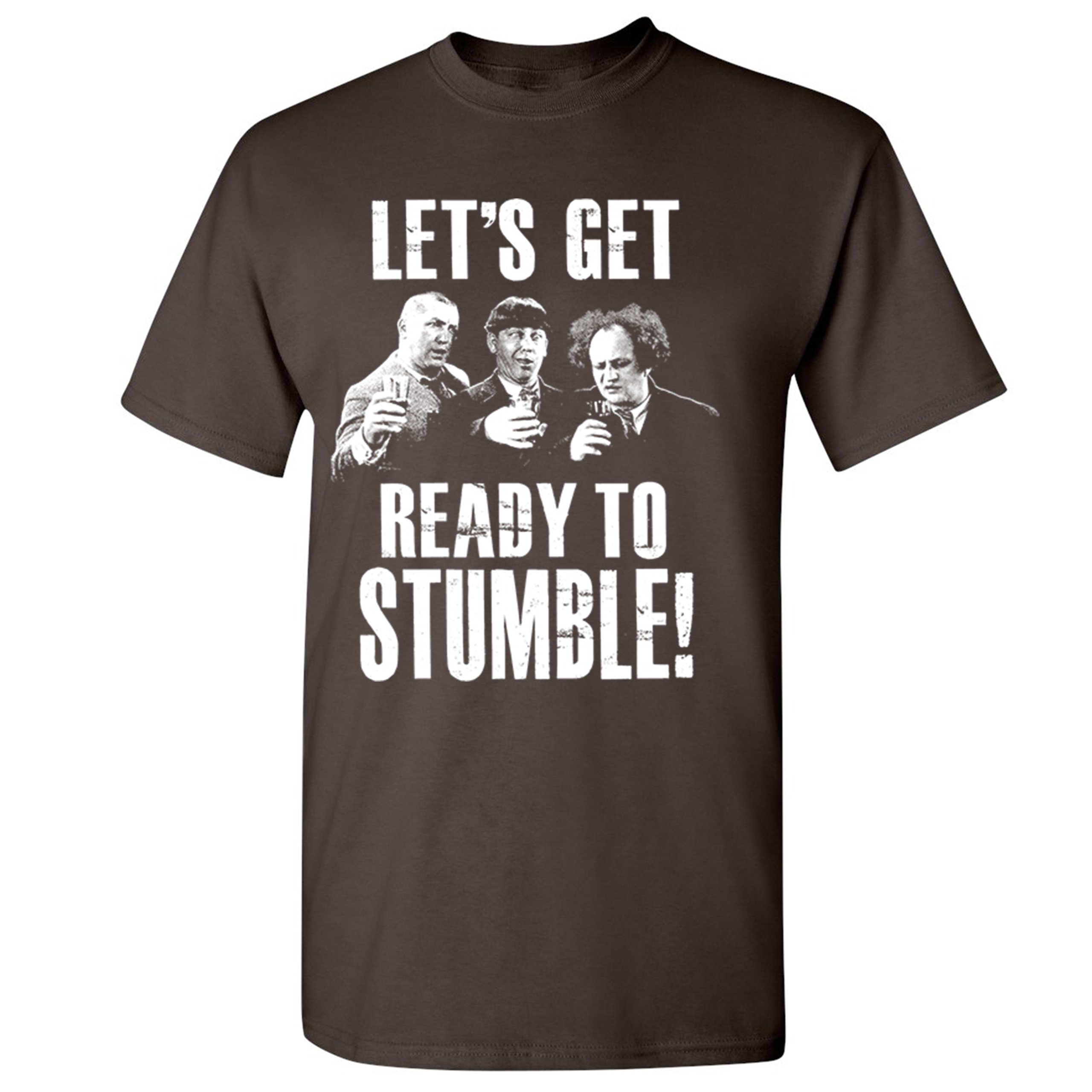 Let's Get Ready to Stumble T-shirt The Three Stooges Funny Vintage Men's Tee - Picture 35 of 53
