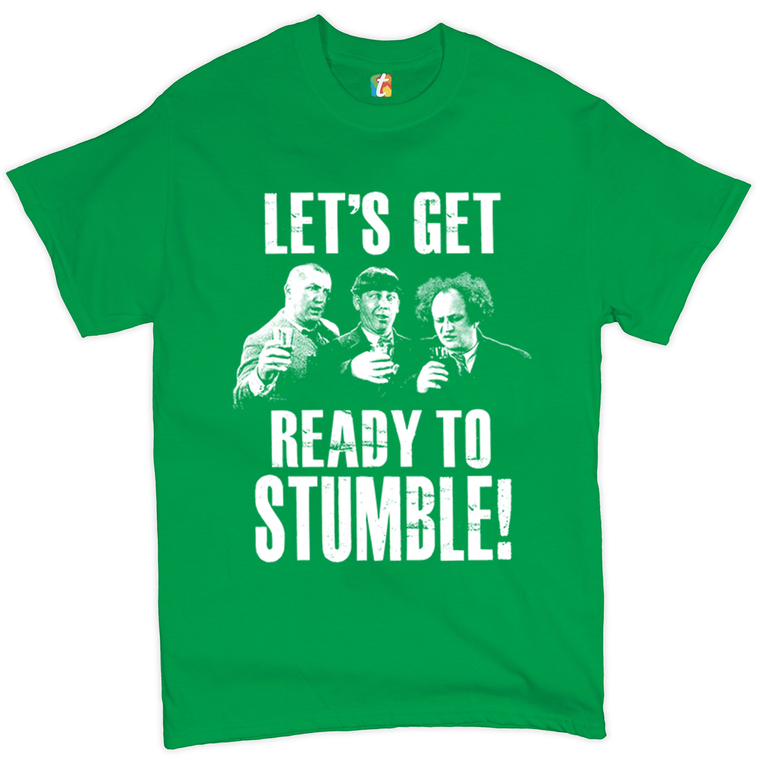 Let's Get Ready to Stumble T-shirt The Three Stooges Funny Vintage Men's Tee - Picture 30 of 53