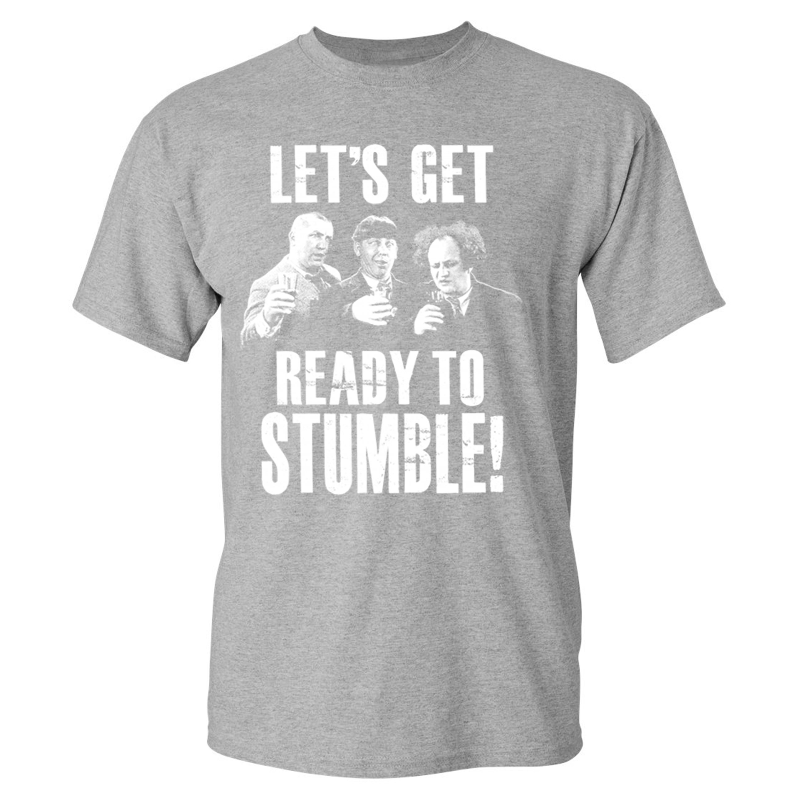 Let's Get Ready to Stumble T-shirt The Three Stooges Funny Vintage Men's Tee - Picture 7 of 53