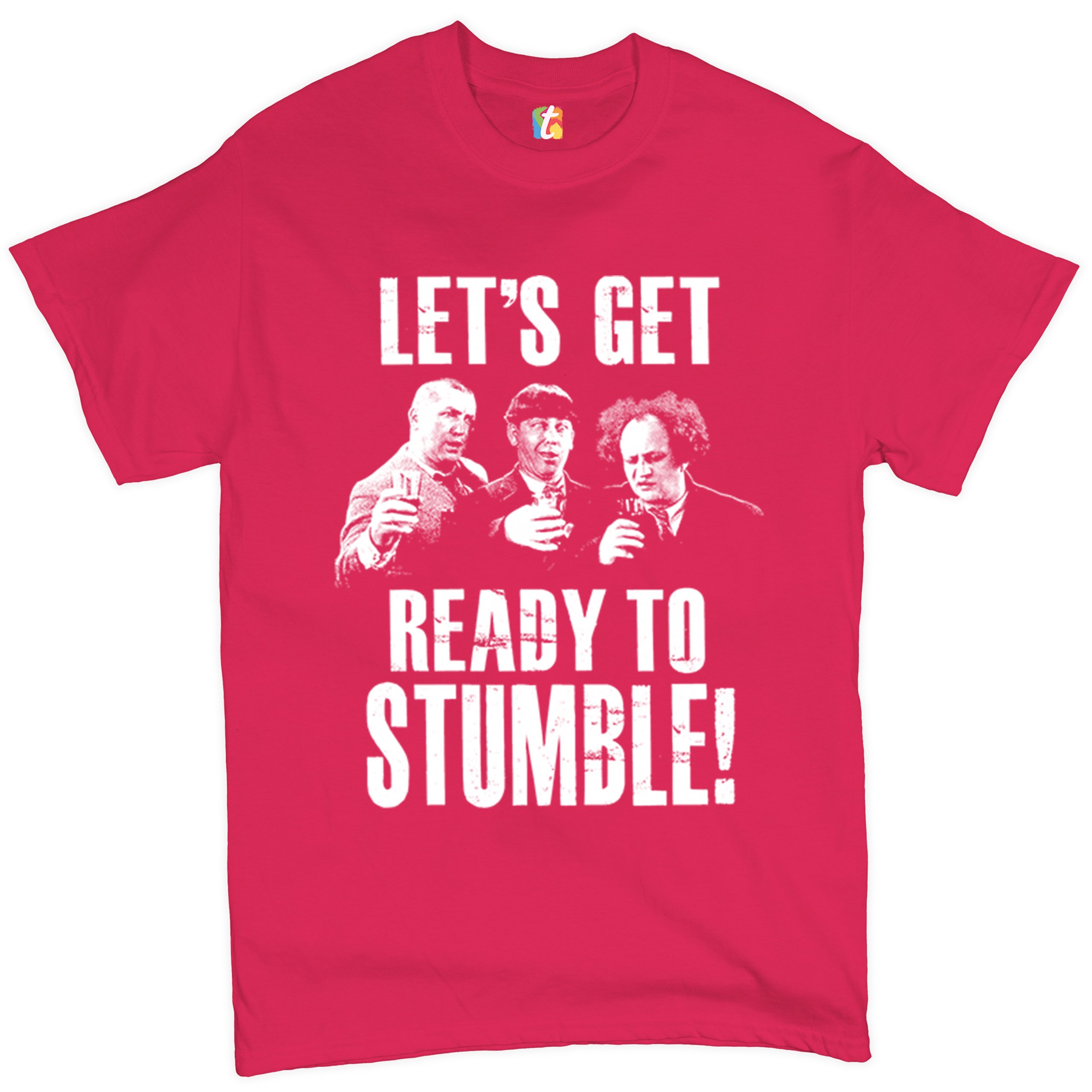 Let's Get Ready to Stumble T-shirt The Three Stooges Funny Vintage Men's Tee - Picture 14 of 53