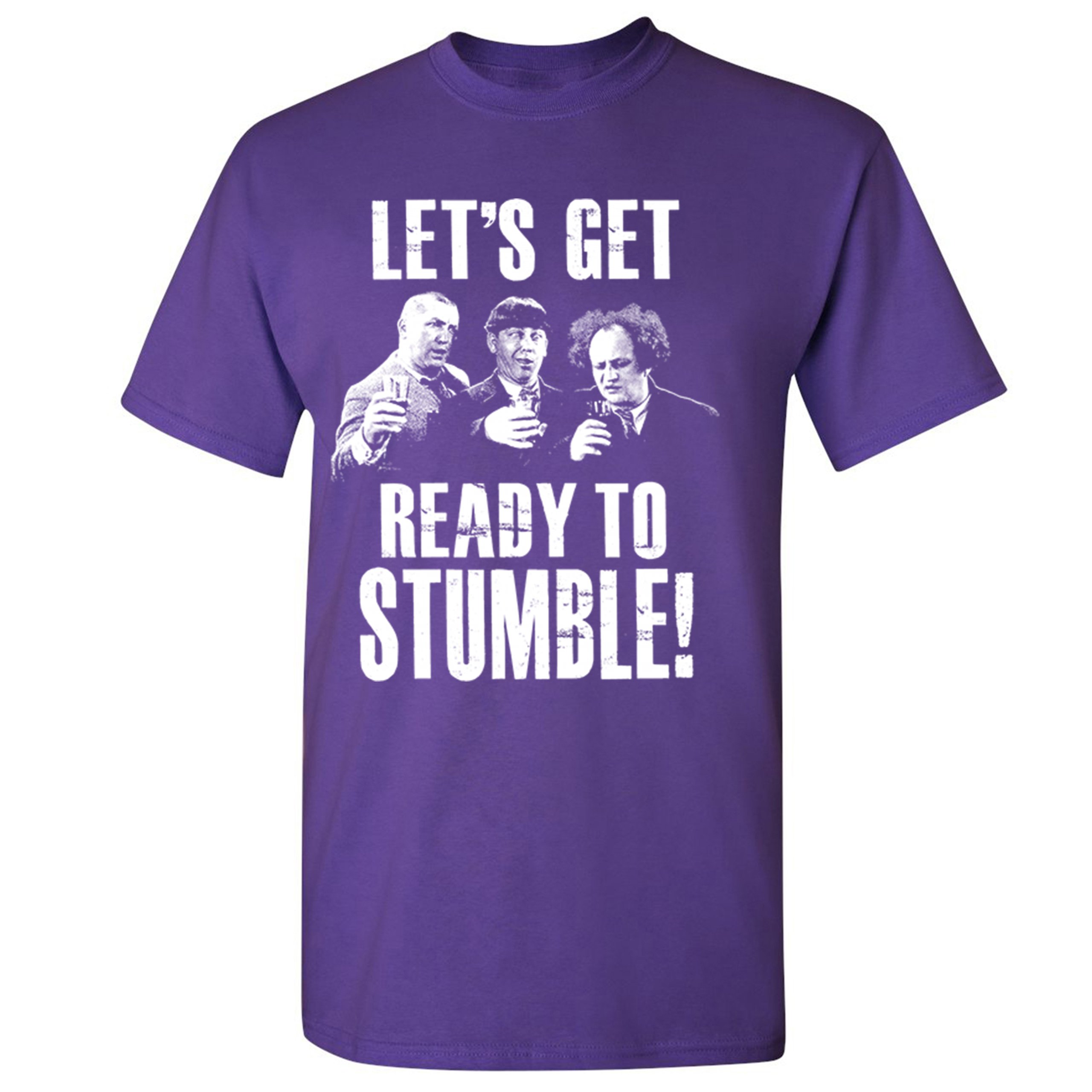 Let's Get Ready to Stumble T-shirt The Three Stooges Funny Vintage Men's Tee - Picture 19 of 53