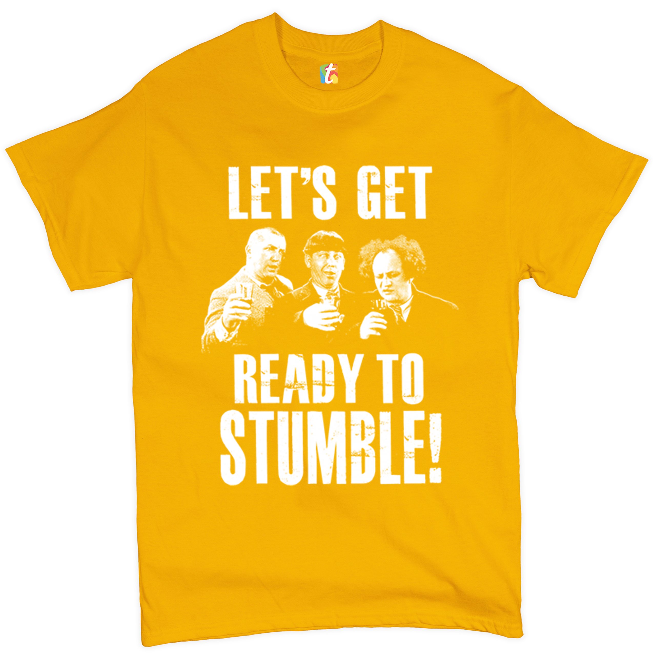 Let's Get Ready to Stumble T-shirt The Three Stooges Funny Vintage Men's Tee - Picture 50 of 53