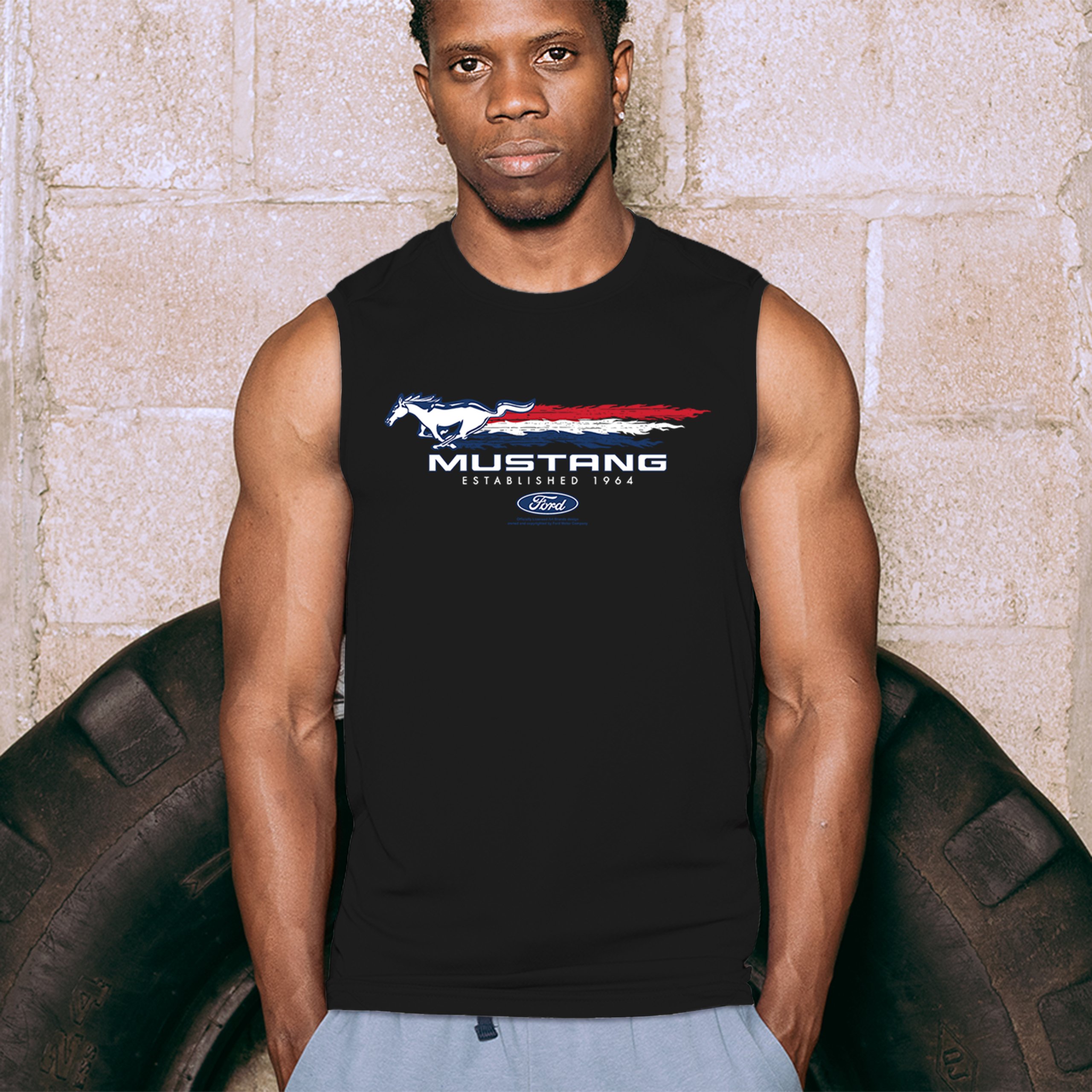 Ford Mustang Established 1964 Muscle Shirt Shelby Mach 1 Boss GT Muscle Men's - Picture 5 of 29