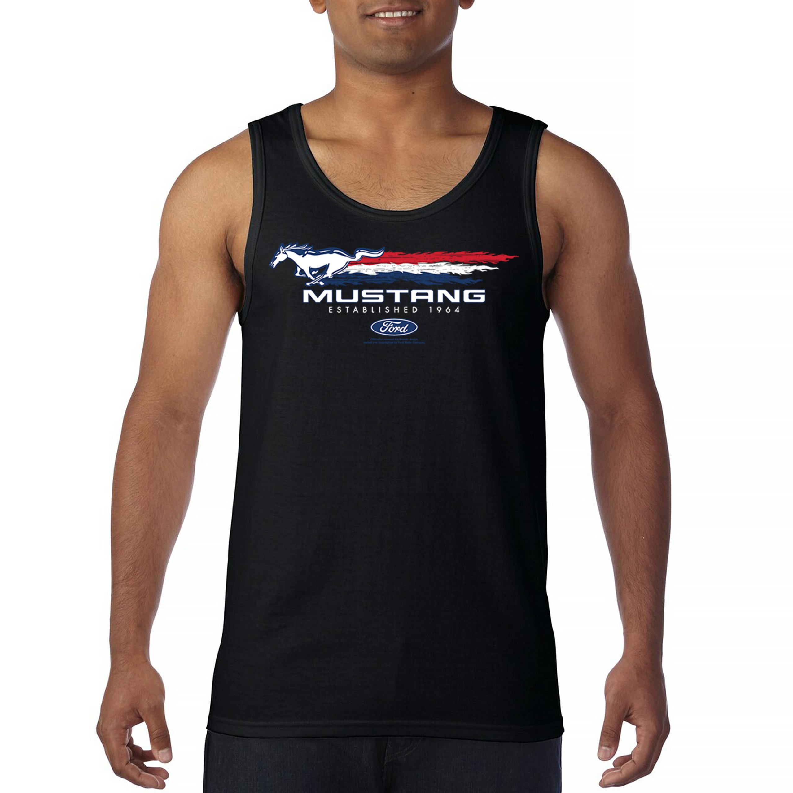 Ford Mustang Established 1964 Tank Top Shelby Mach 1 Boss GT Muscle Men’s Top