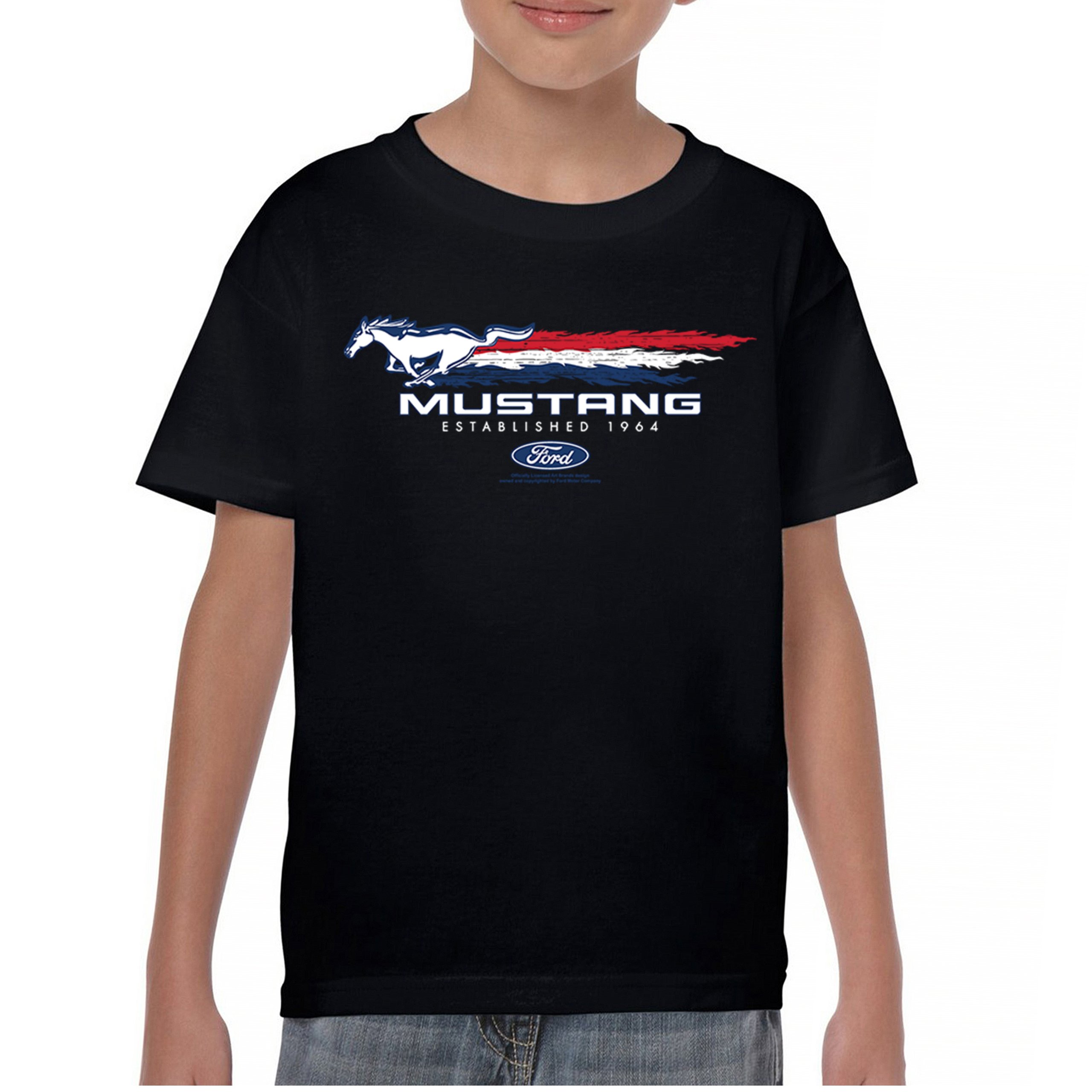 Ford Mustang Established 1964 Youth T-shirt Shelby Mach 1 Boss GT Muscle Kids - Picture 2 of 36
