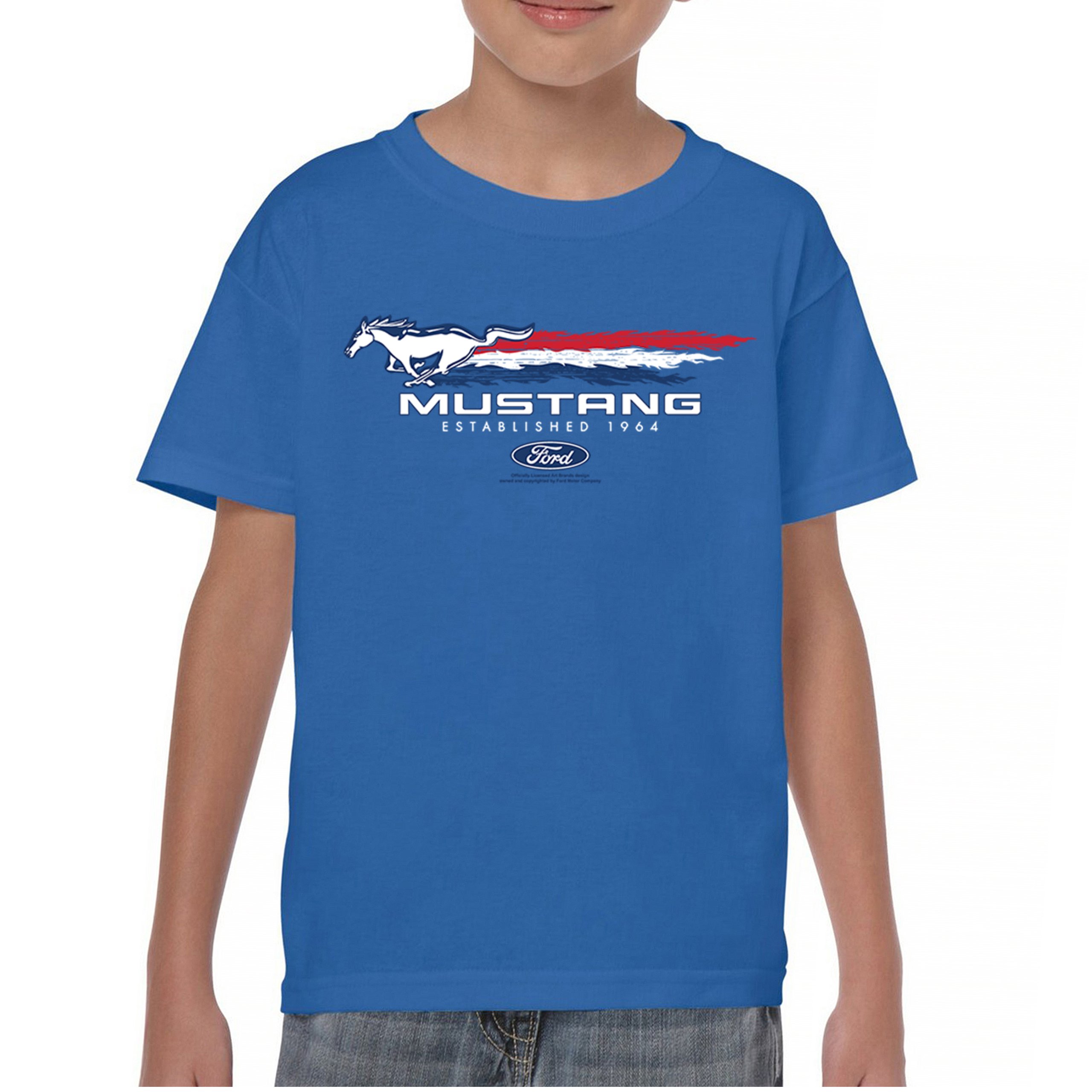 Ford Mustang Established 1964 Youth T-shirt Shelby Mach 1 Boss GT Muscle Kids - Picture 23 of 36