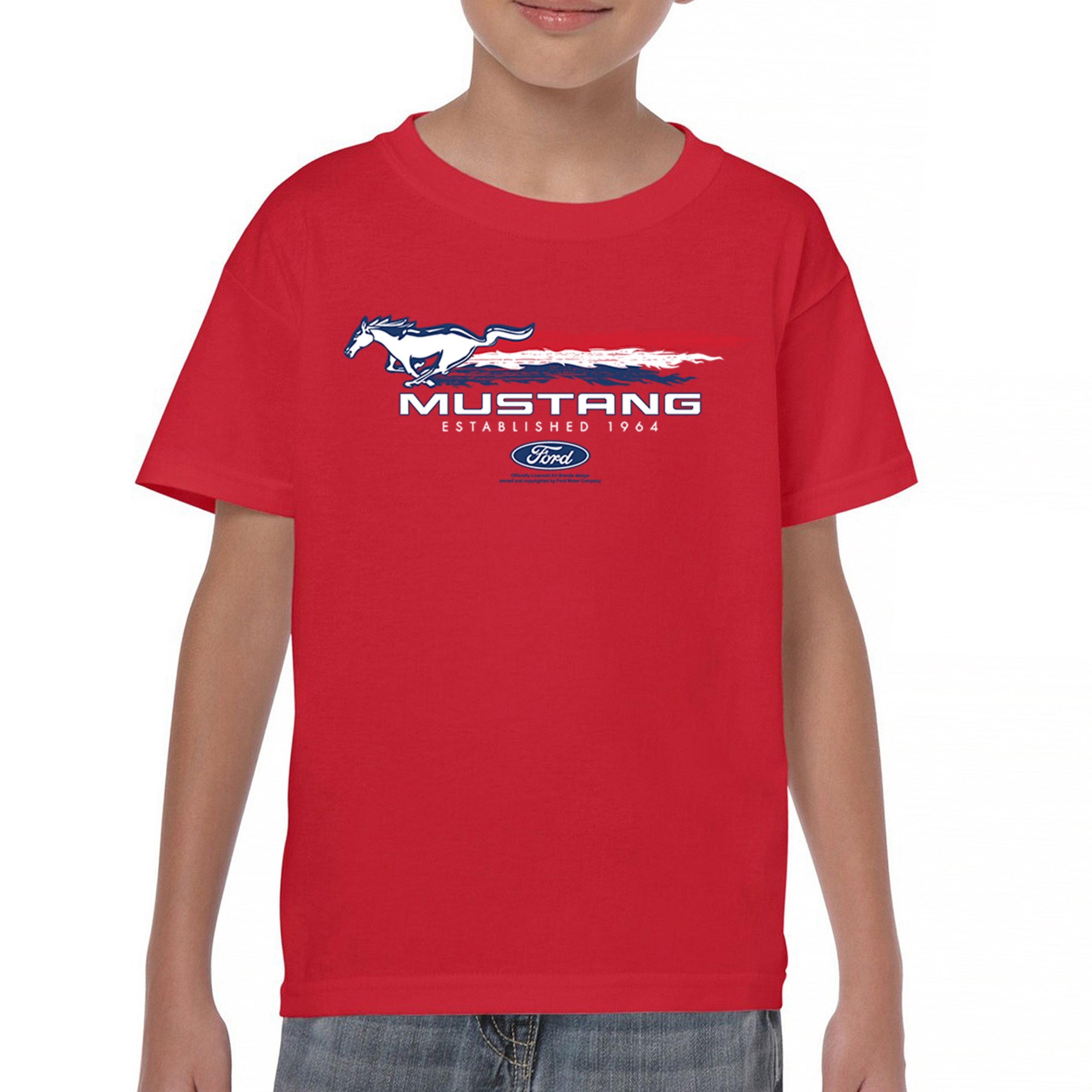 Ford Mustang Established 1964 Youth T-shirt Shelby Mach 1 Boss GT Muscle Kids - Picture 9 of 36