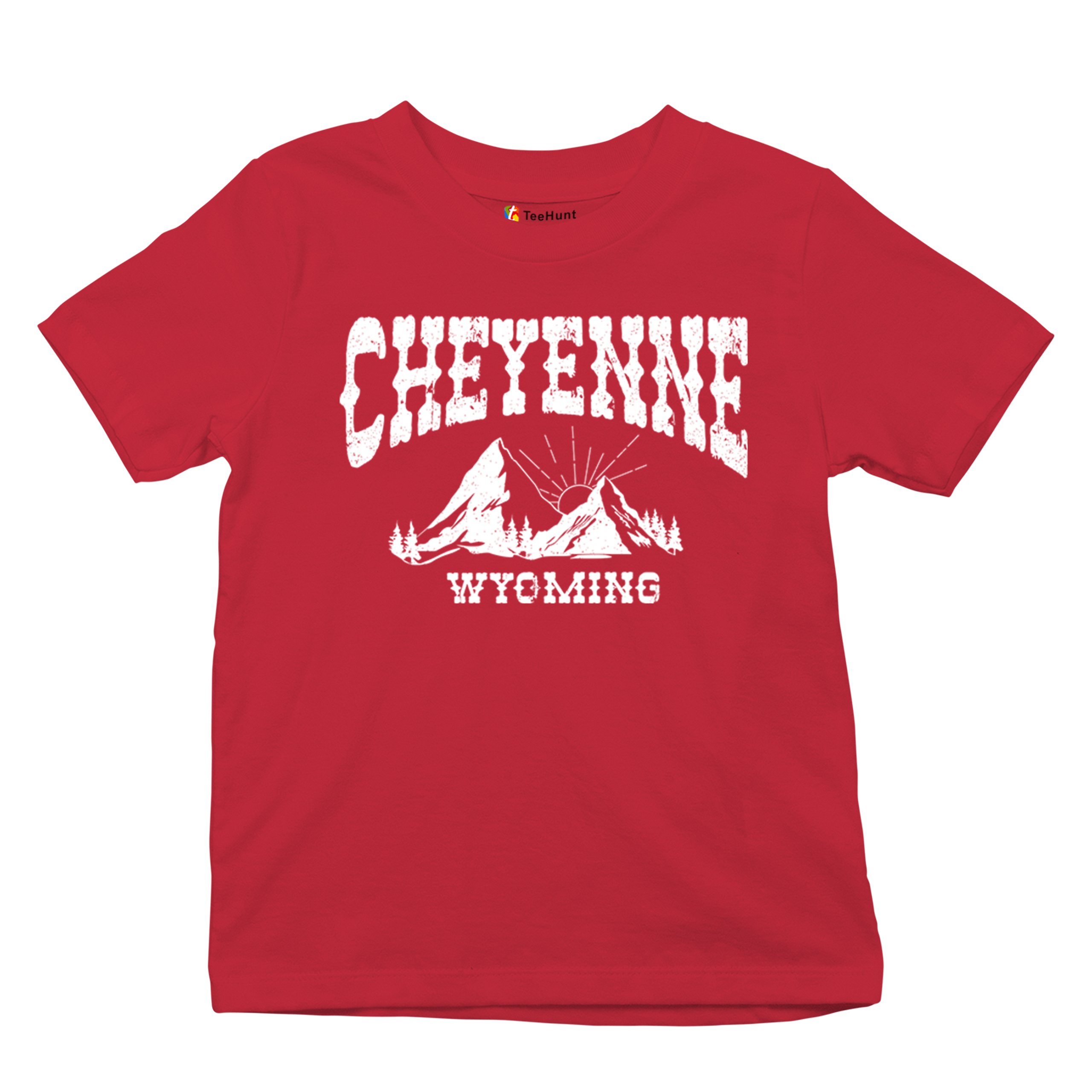 Cheyenne Arch Wyoming Youth T-shirt Vintage Wild West Cowboy Country Kids - Picture 13 of 36