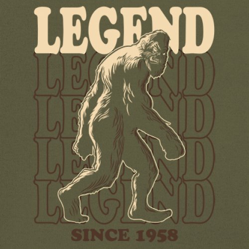 Bigfoot Legend Since 1958 Long Sleeve T-shirt Funny Vintage Classic Sasquatch - Picture 39 of 43