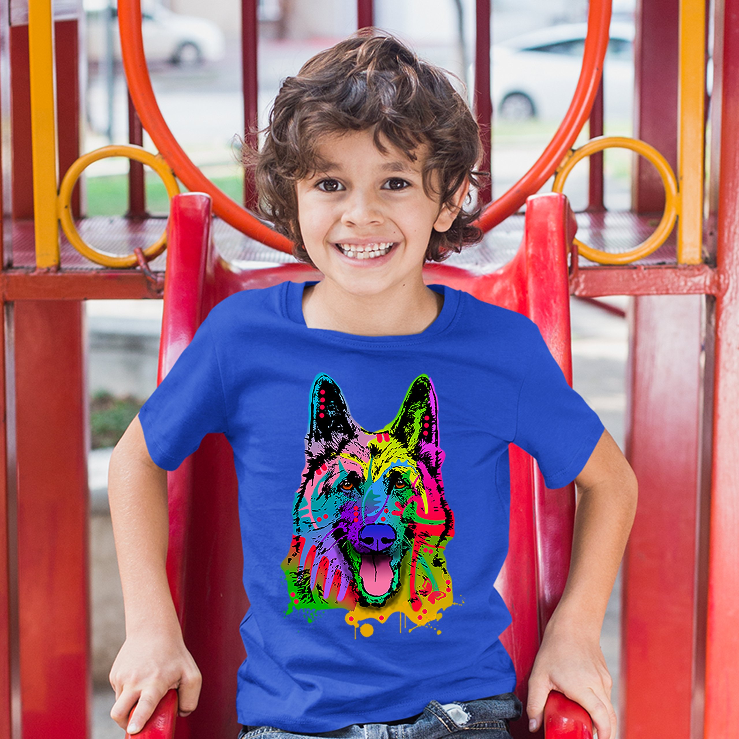 Happy German Shepherd Youth T-shirt Andy Maxx I Love My Dog Best Friend Kids - Picture 25 of 29