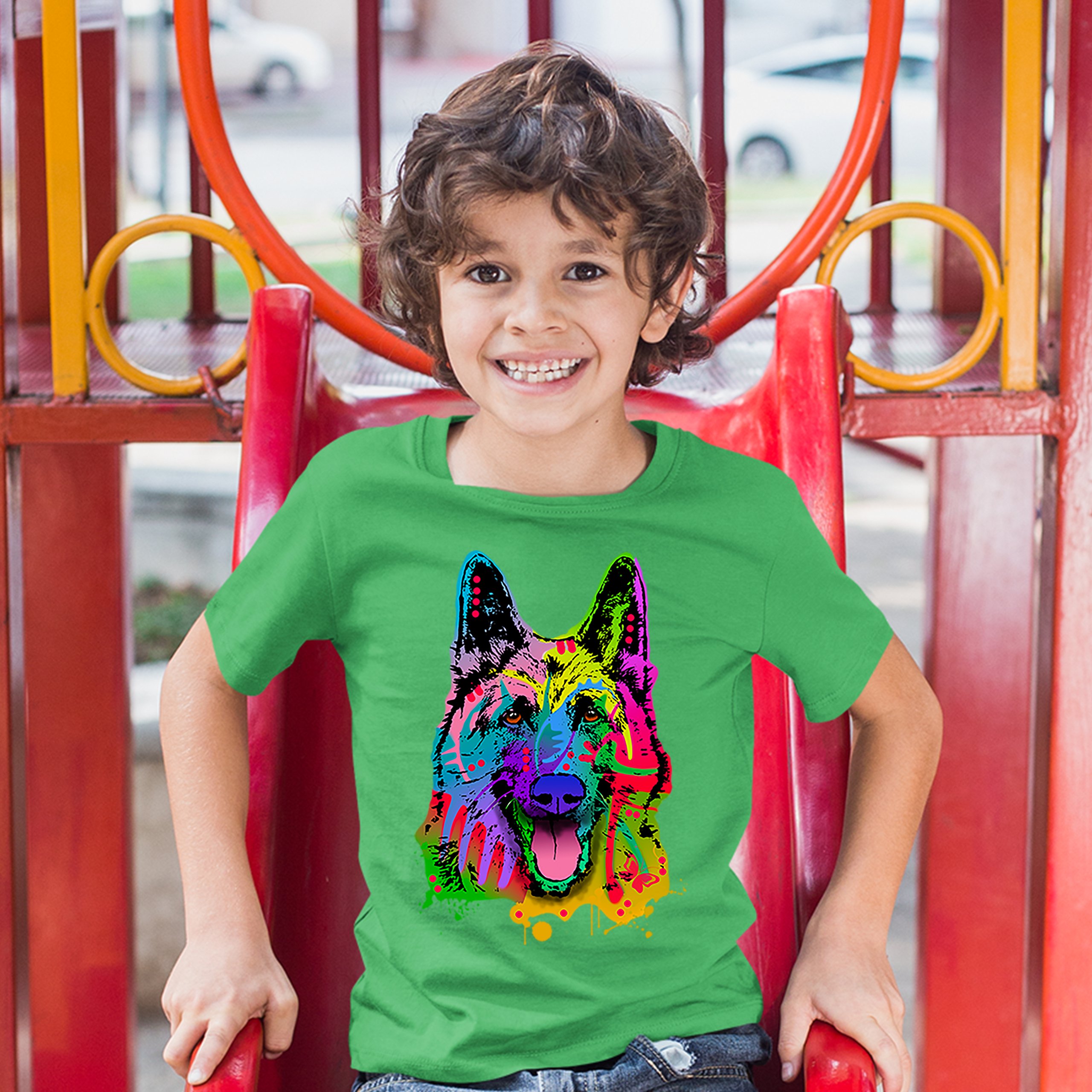 Happy German Shepherd Youth T-shirt Andy Maxx I Love My Dog Best Friend Kids - Picture 21 of 29