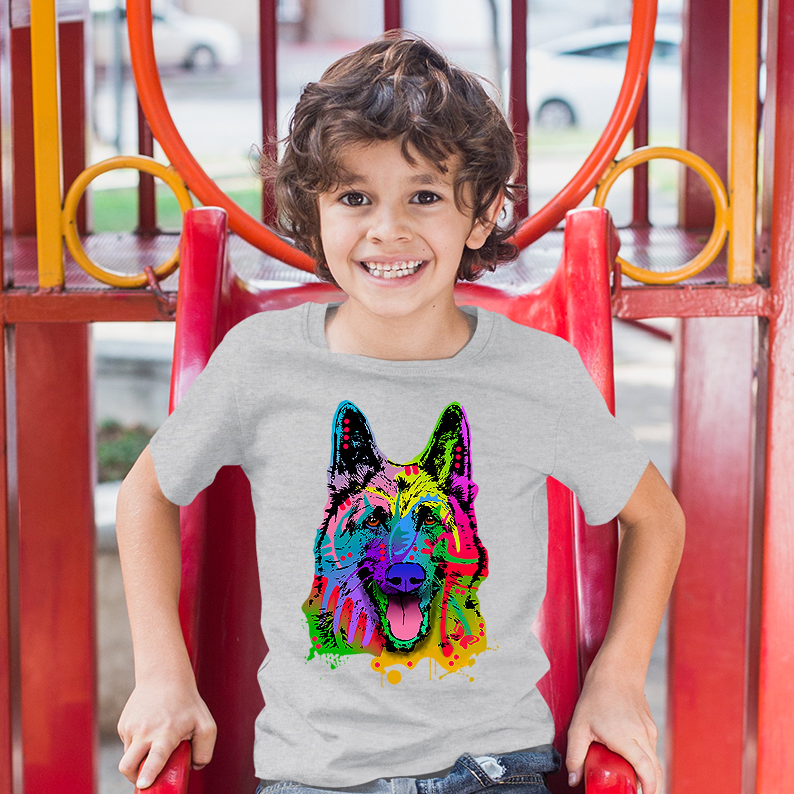 Happy German Shepherd Youth T-shirt Andy Maxx I Love My Dog Best Friend Kids - Picture 9 of 29