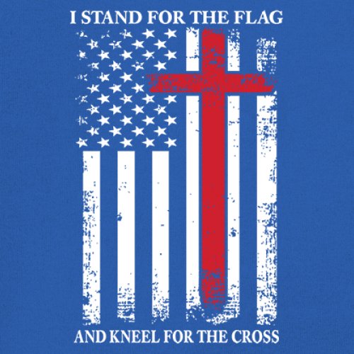 I Stand for the Flag and Kneel for the Cross Muscle Shirt Americana Men's - Picture 25 of 29