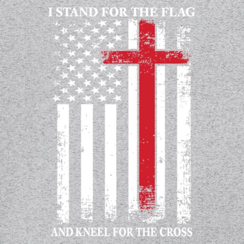 I Stand for the Flag and Kneel for the Cross Muscle Shirt Americana Men's - Picture 11 of 29