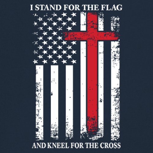 I Stand for the Flag and Kneel for the Cross Muscle Shirt Americana Men's - Picture 18 of 29