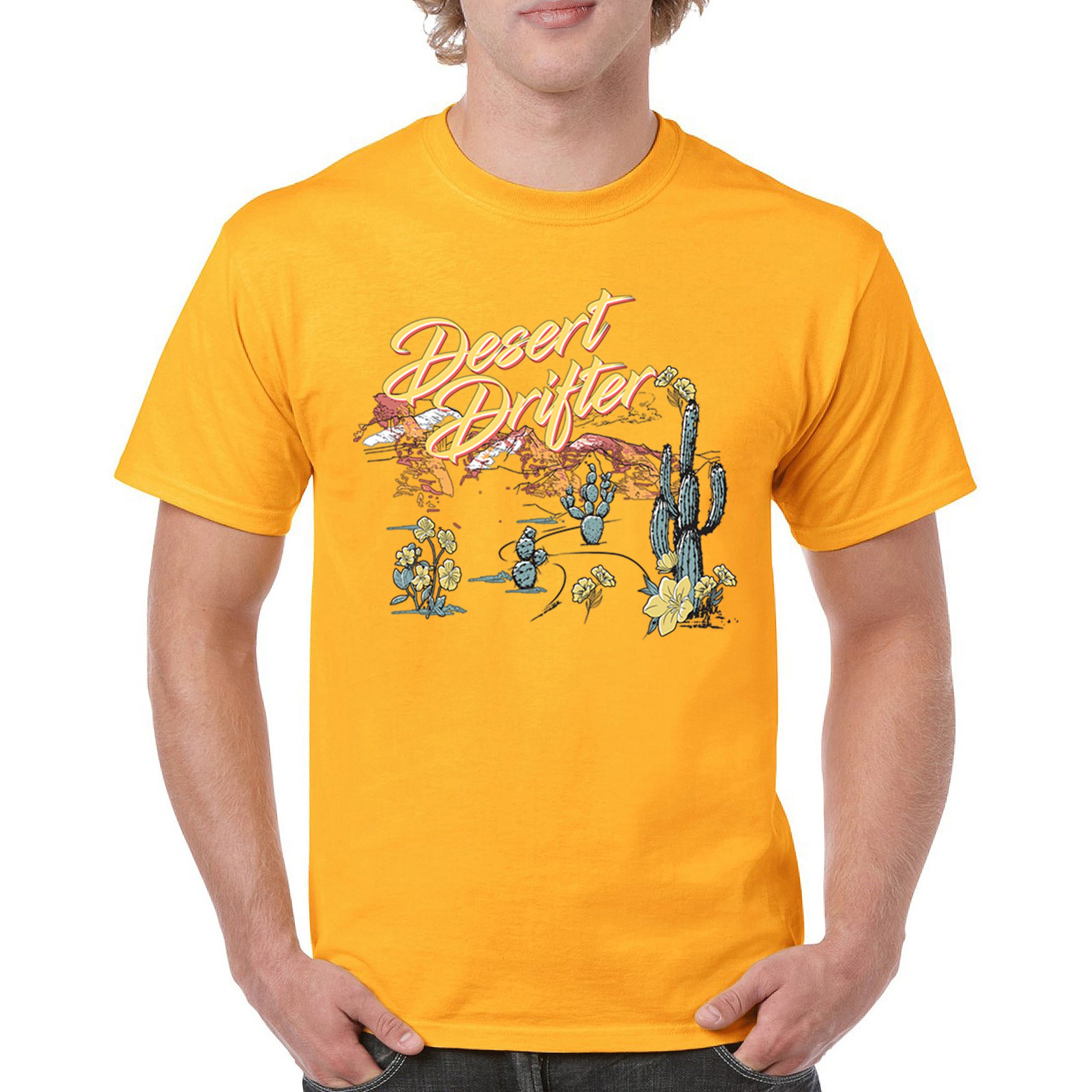 Desert Drifter T-shirt Vintage Boho Desert Vibe Southwest Cactus Men’s Tee