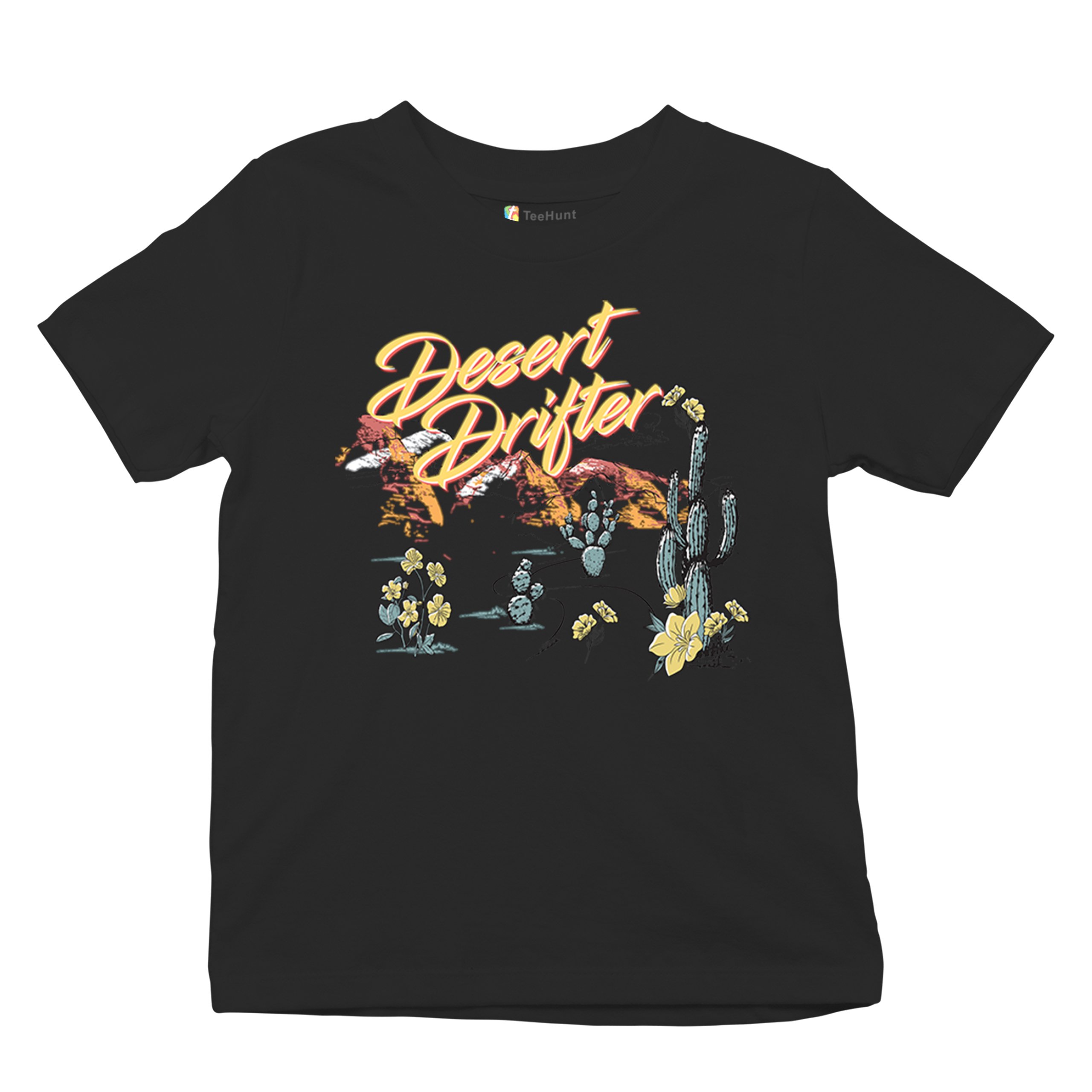 Desert Drifter Youth T-shirt Vintage Boho Desert Vibe Southwest Cactus Kids - Picture 13 of 50