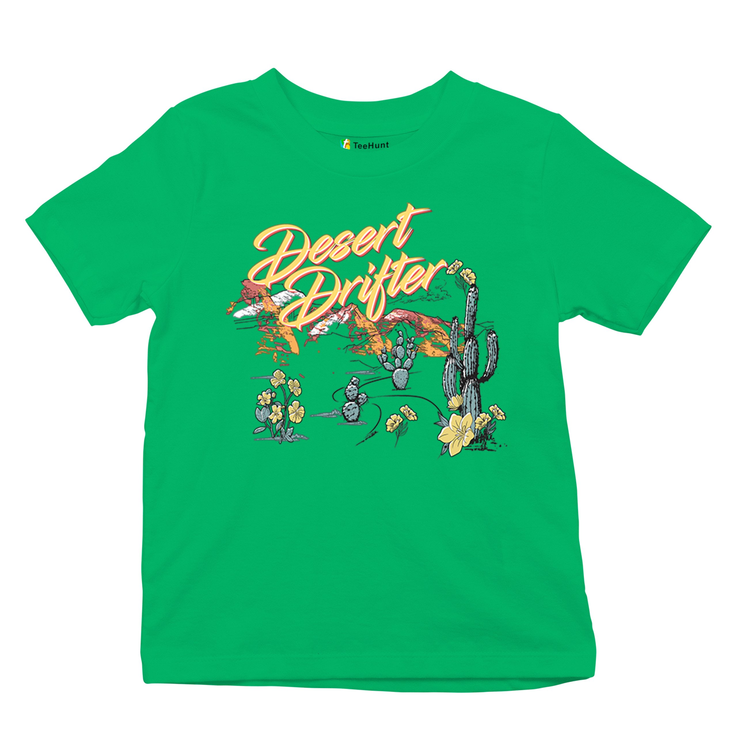 Desert Drifter Youth T-shirt Vintage Boho Desert Vibe Southwest Cactus Kids - Picture 34 of 50