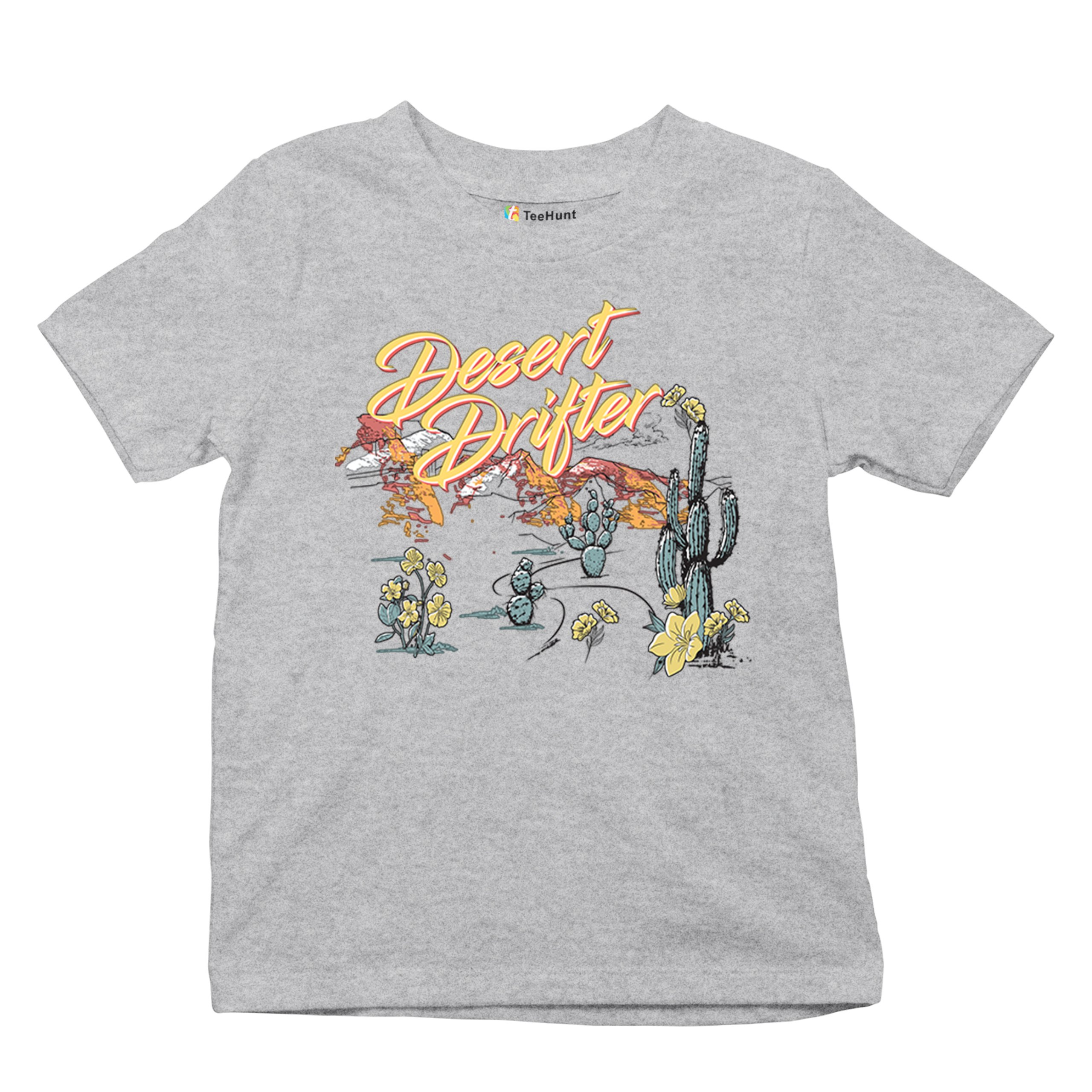 Desert Drifter Youth T-shirt Vintage Boho Desert Vibe Southwest Cactus Kids - Picture 20 of 50