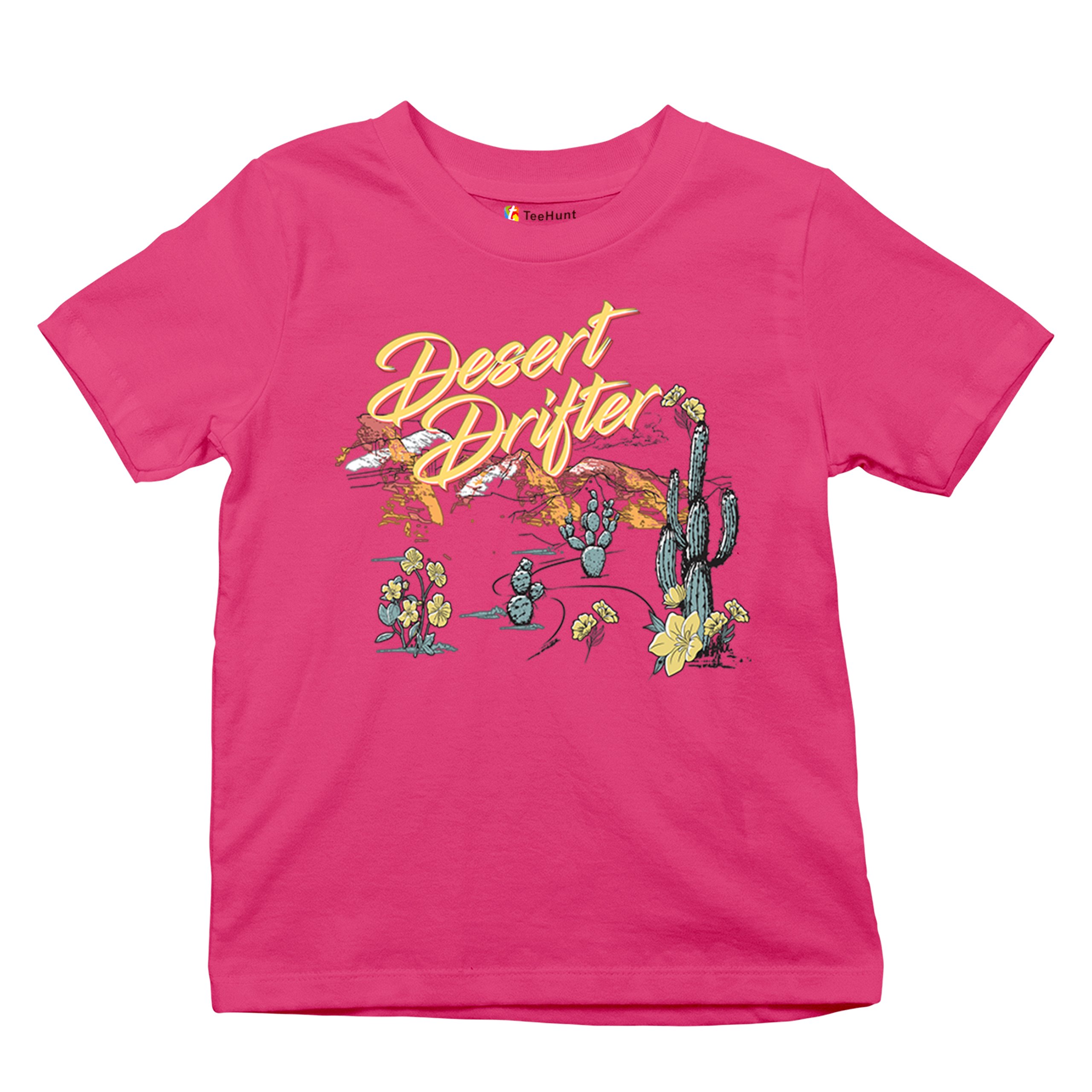Desert Drifter Youth T-shirt Vintage Boho Desert Vibe Southwest Cactus Kids - Picture 48 of 50