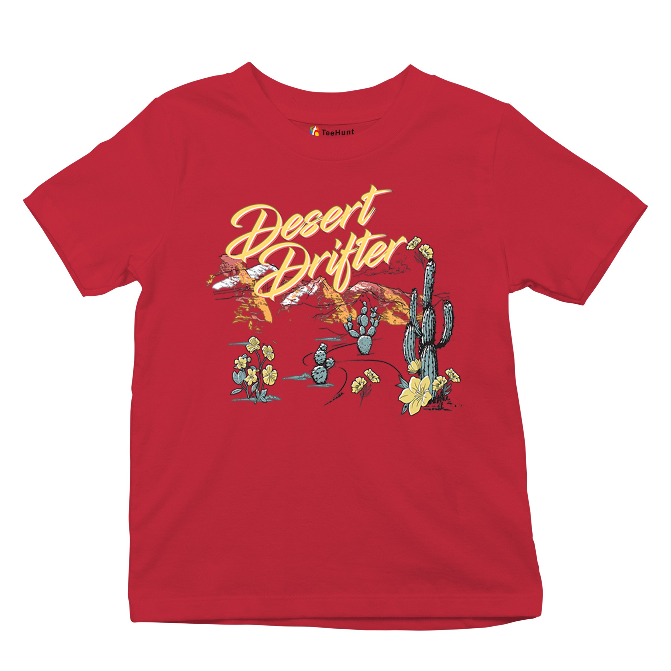 Desert Drifter Youth T-shirt Vintage Boho Desert Vibe Southwest Cactus Kids - Picture 27 of 50