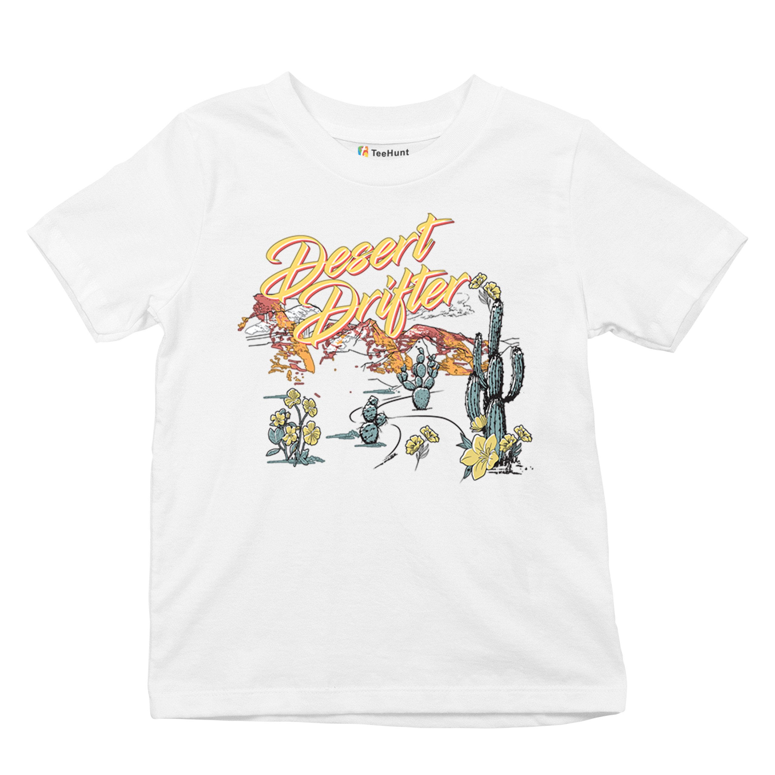 Desert Drifter Youth T-shirt Vintage Boho Desert Vibe Southwest Cactus Kids - Picture 6 of 50