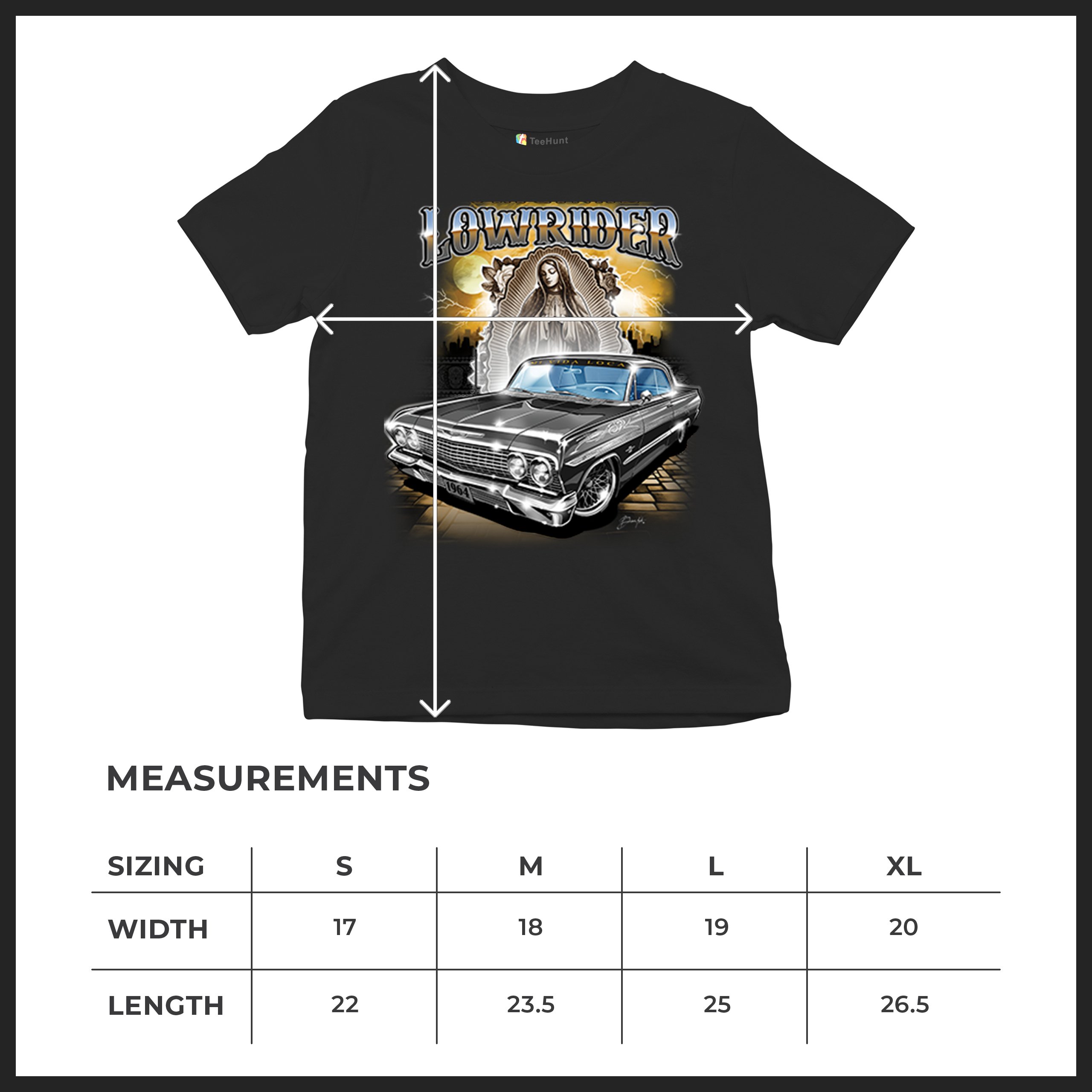 Original Lowrider Youth T-shirt Mexican-American LA Classic Cali Latino Kids - Picture 8 of 50