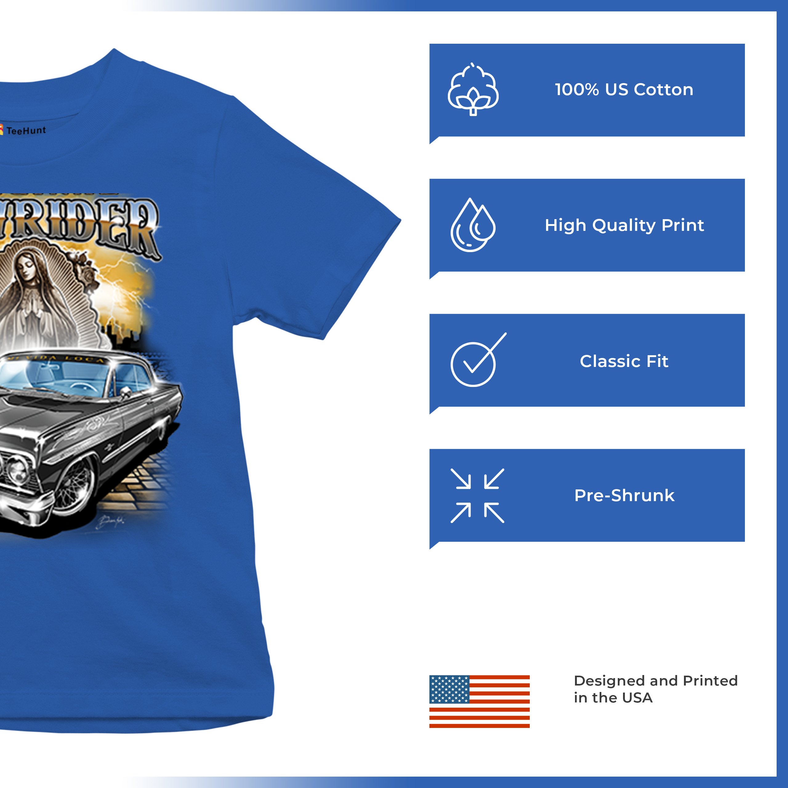 Original Lowrider Youth T-shirt Mexican-American LA Classic Cali Latino Kids - Picture 42 of 50