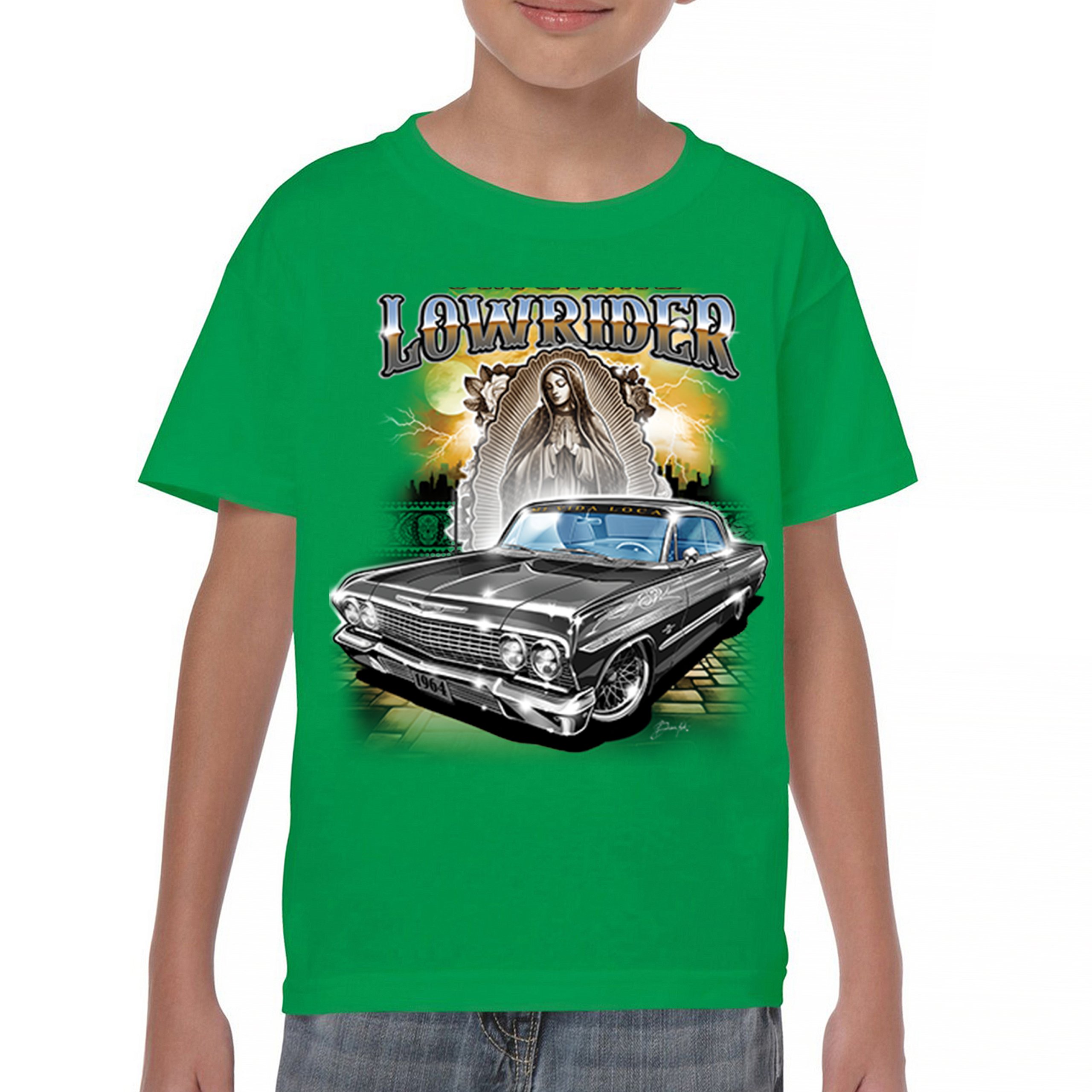 Original Lowrider Youth T-shirt Mexican-American LA Classic Cali Latino Kids - Picture 30 of 50