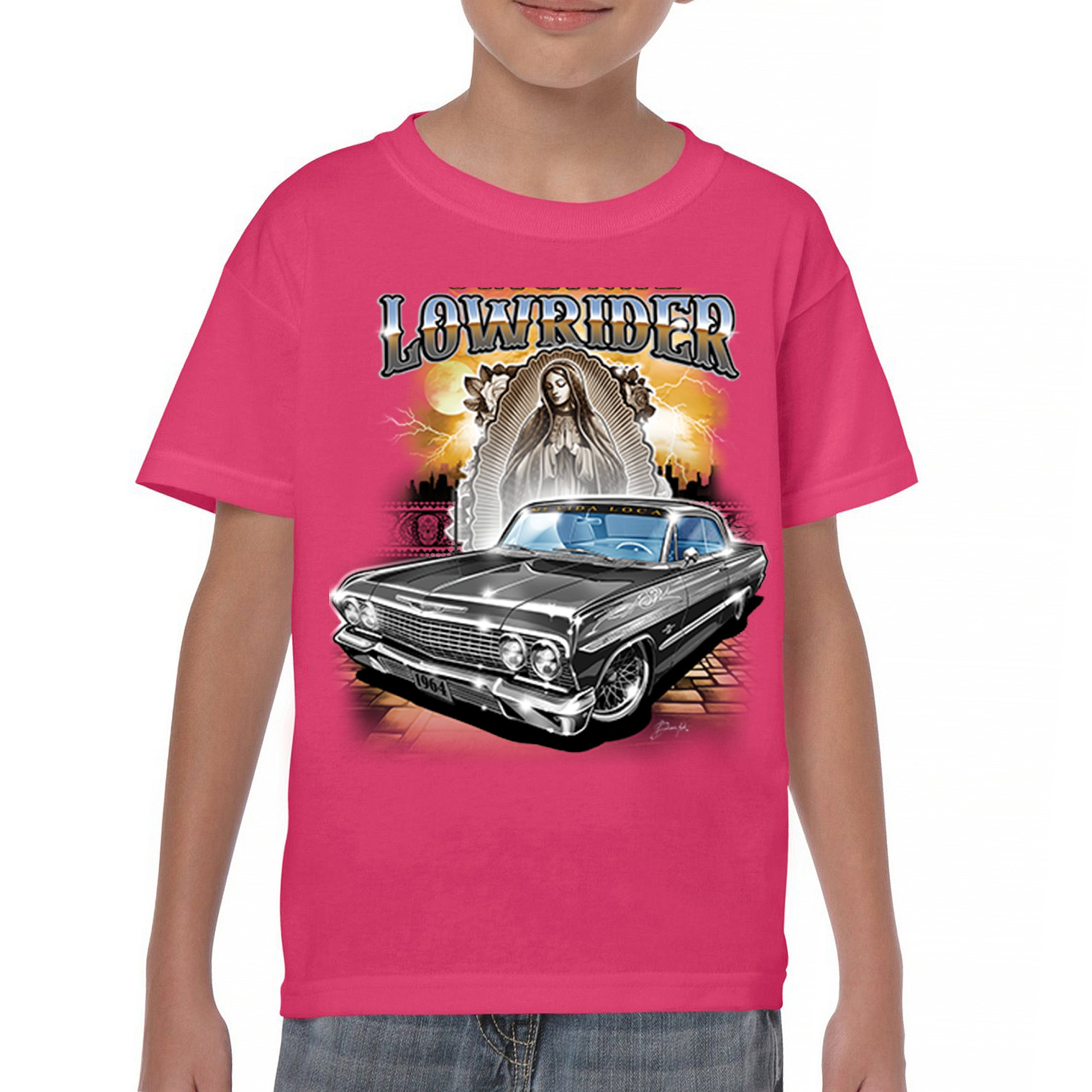 Original Lowrider Youth T-shirt Mexican-American LA Classic Cali Latino Kids - Picture 44 of 50