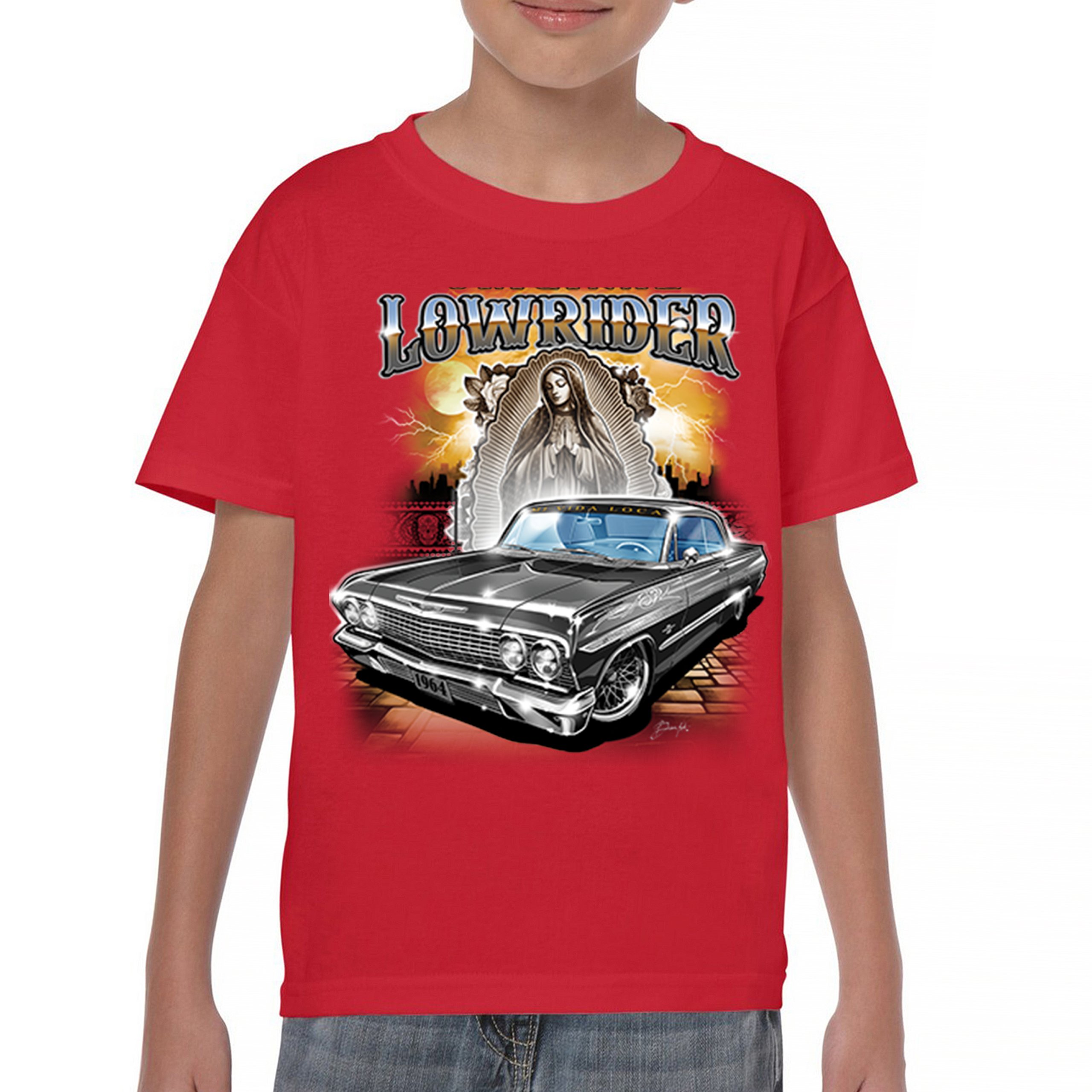 Original Lowrider Youth T-shirt Mexican-American LA Classic Cali Latino Kids - Picture 16 of 50