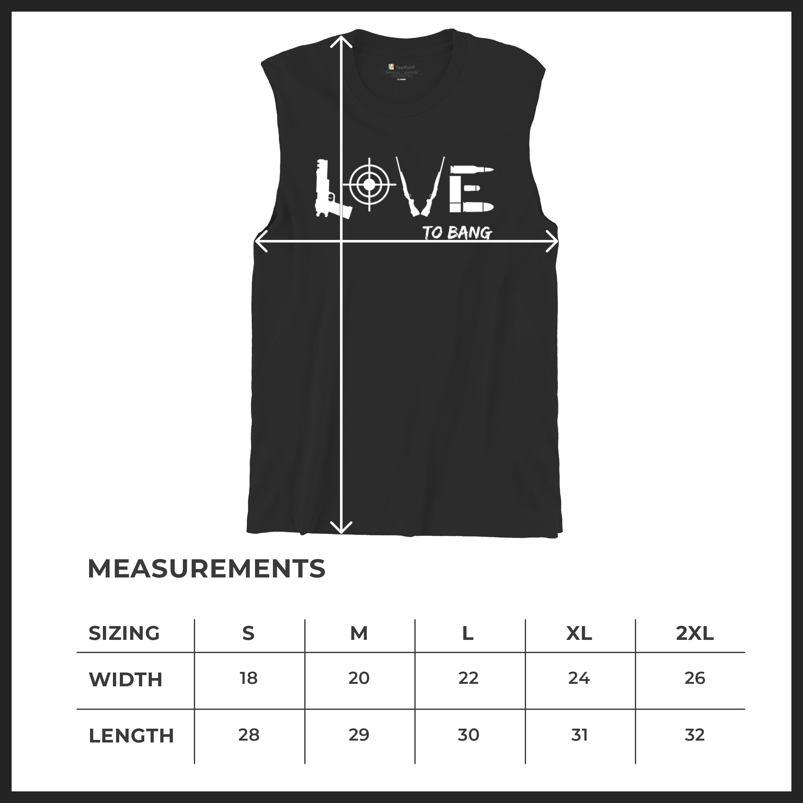 Love to Bang Muscle Shirt 2nd Amendment 2A Gun Right Don't Tread on Me Men's - Picture 8 of 29