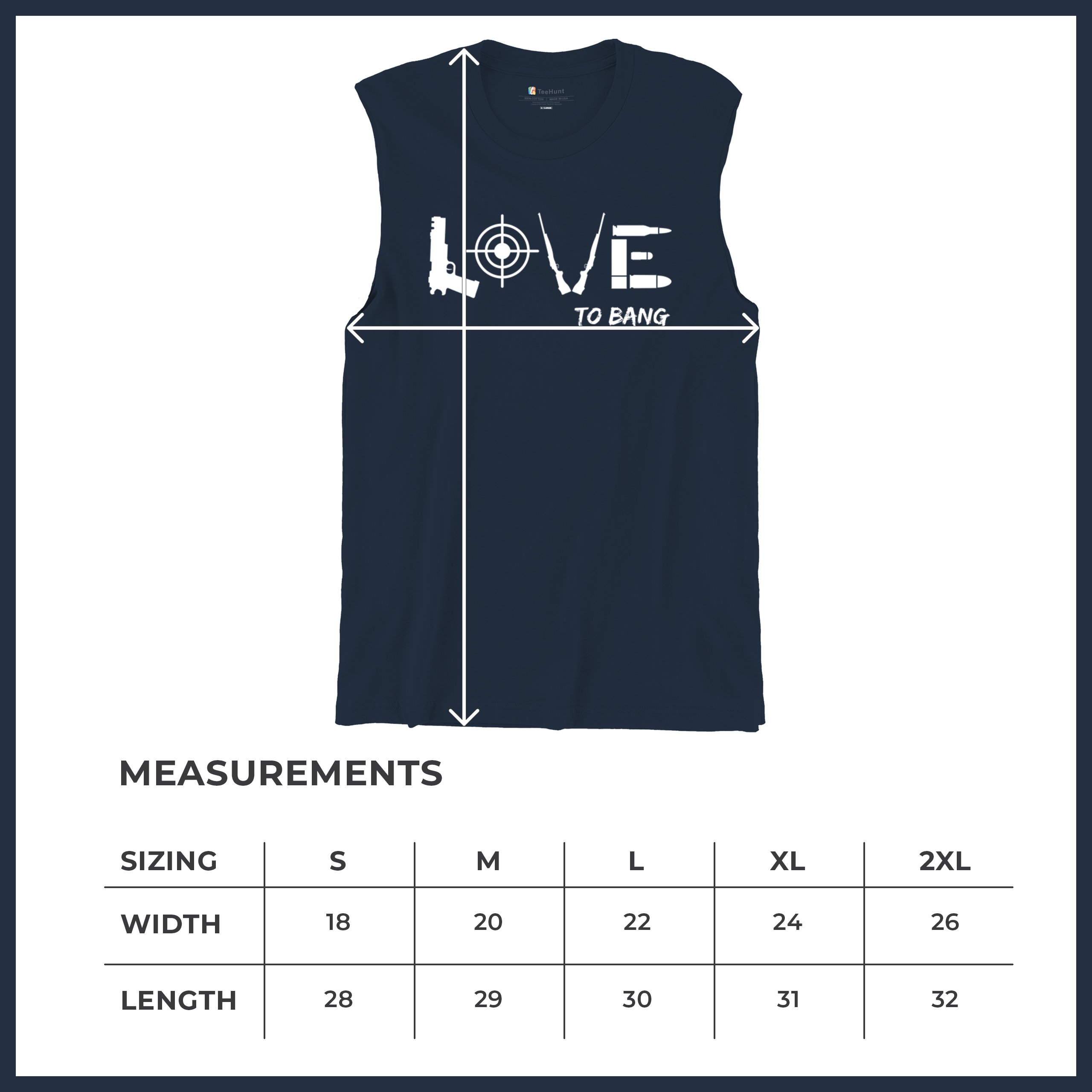Love to Bang Muscle Shirt 2nd Amendment 2A Gun Right Don't Tread on Me Men's - Picture 22 of 29