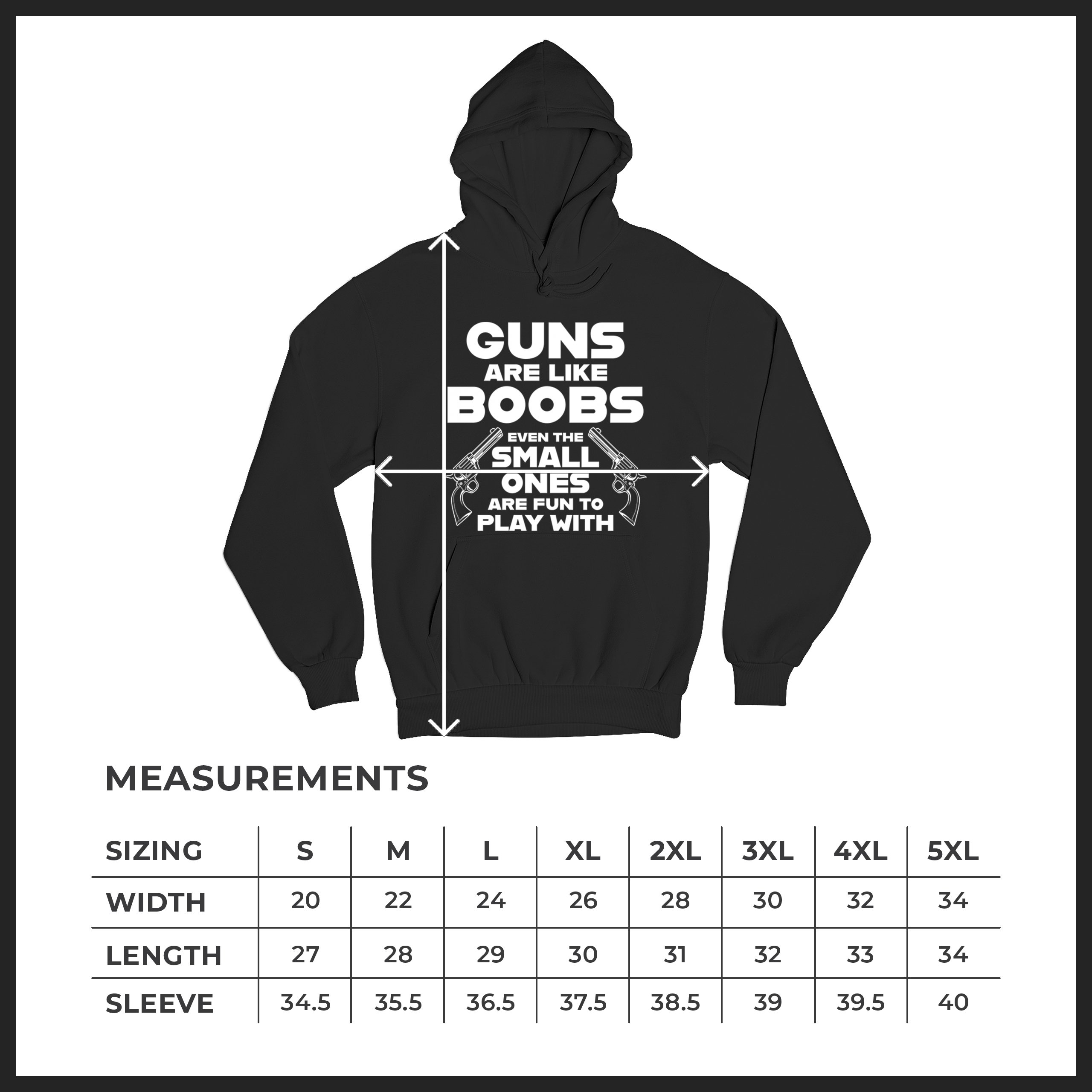 Guns Are Like Boobs Sweatshirt Funny 2nd Amendment 2A Dont Tread on Me Hoodie - Picture 8 of 36