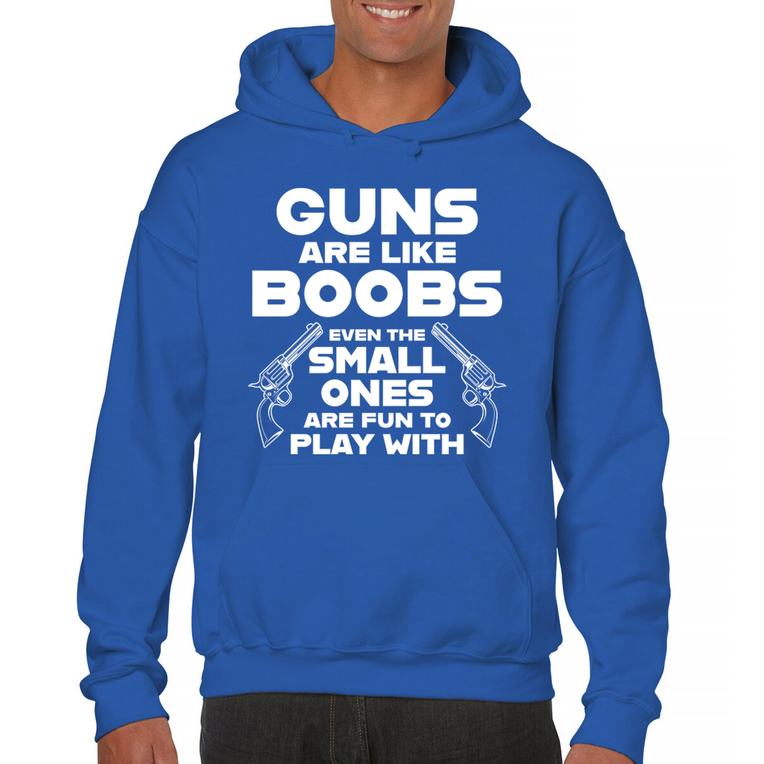 Guns Are Like Boobs Sweatshirt Funny 2nd Amendment 2A Dont Tread on Me Hoodie - Picture 23 of 36