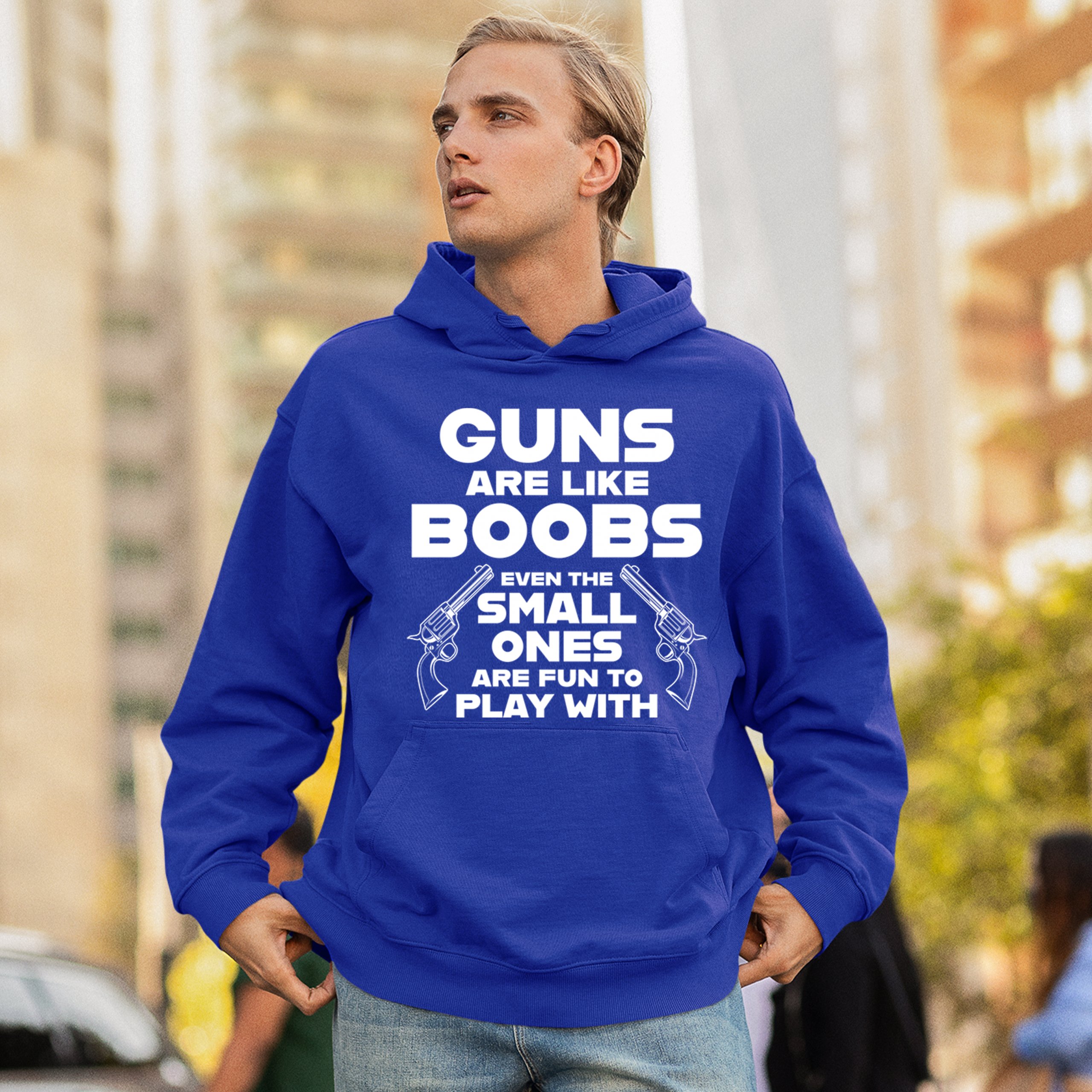 Guns Are Like Boobs Sweatshirt Funny 2nd Amendment 2A Dont Tread on Me Hoodie - Picture 26 of 36