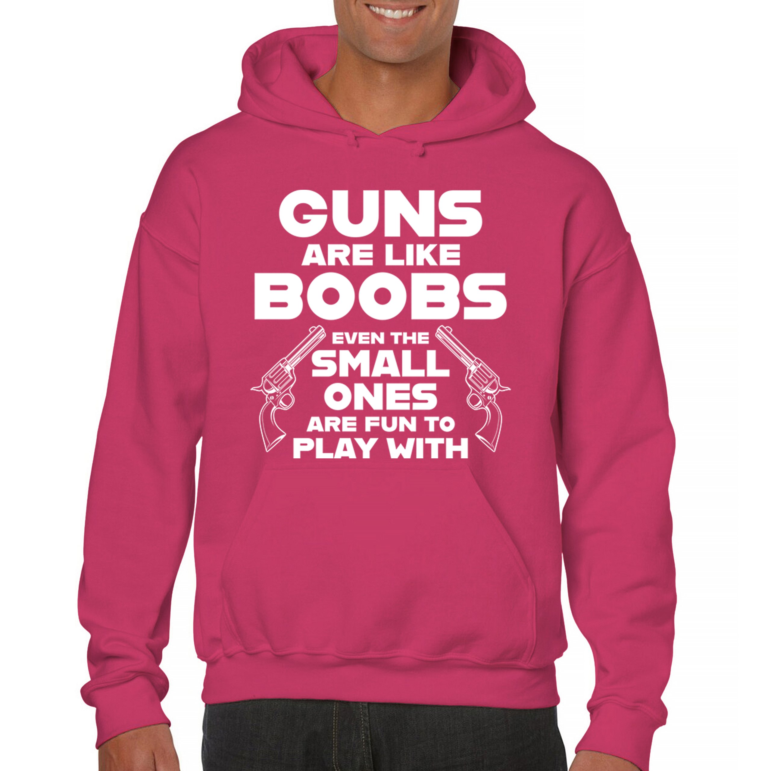 Guns Are Like Boobs Sweatshirt Funny 2nd Amendment 2A Dont Tread on Me Hoodie - Picture 30 of 36