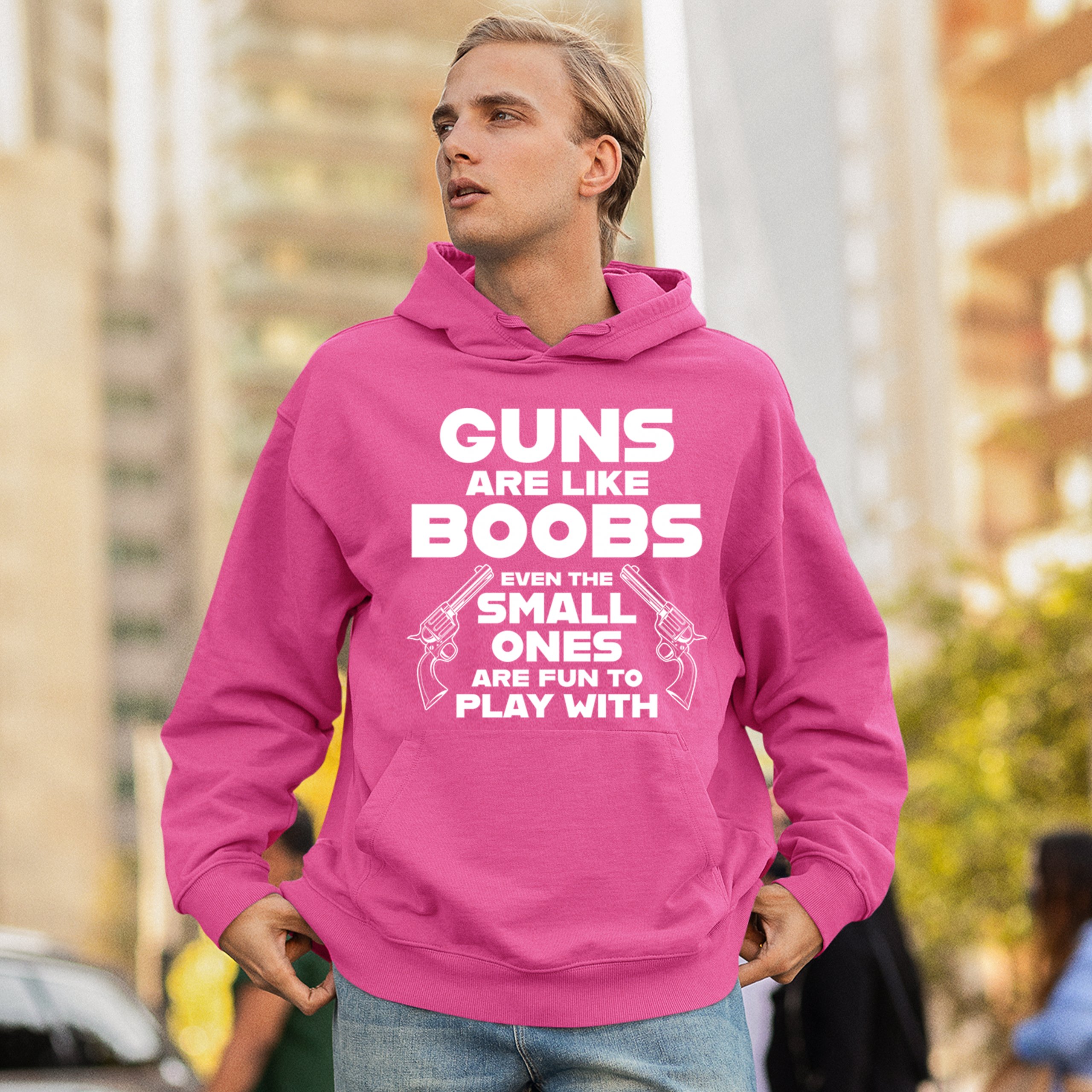 Guns Are Like Boobs Sweatshirt Funny 2nd Amendment 2A Dont Tread on Me Hoodie - Picture 33 of 36