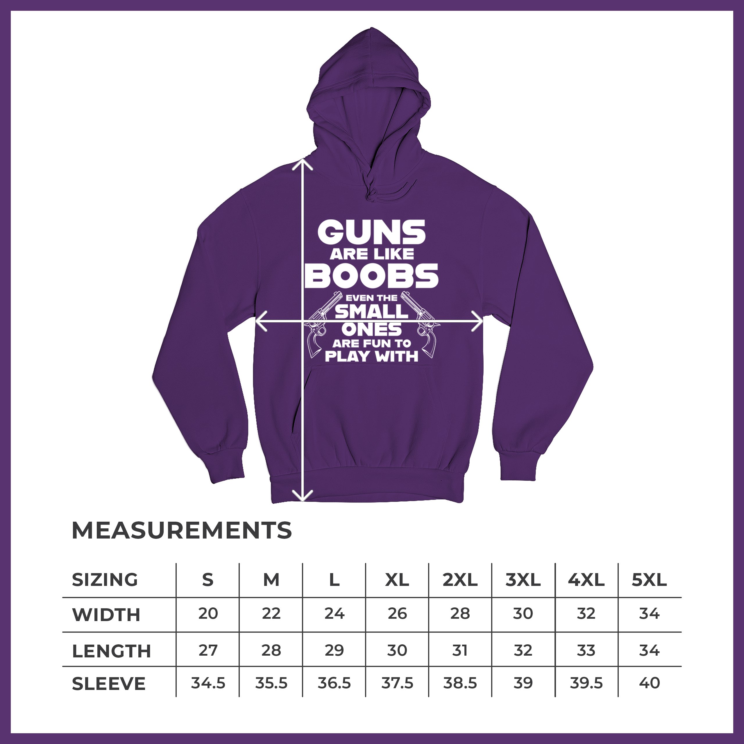 Guns Are Like Boobs Sweatshirt Funny 2nd Amendment 2A Dont Tread on Me Hoodie - Picture 15 of 36