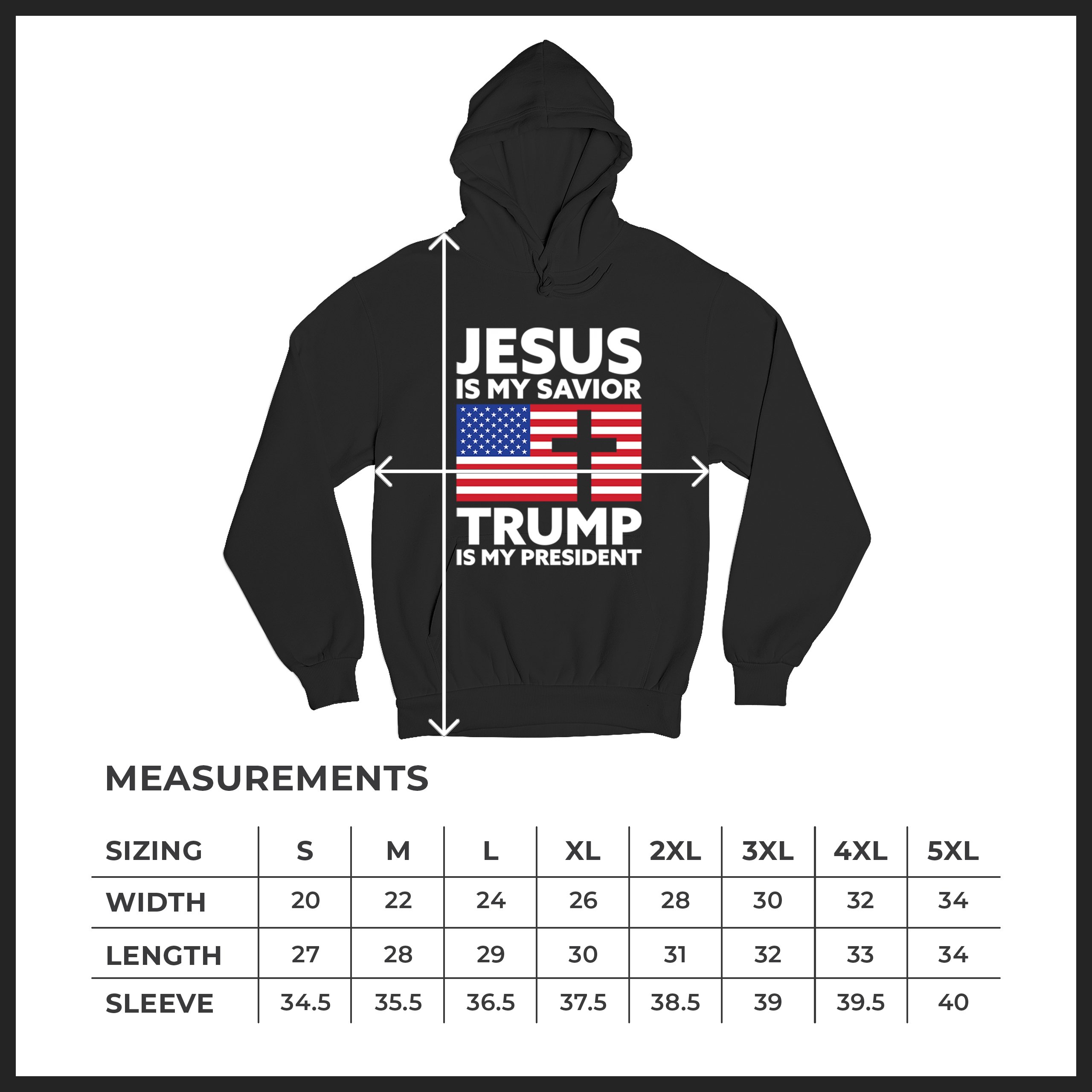 Jesus is My Savior Trump Is My President Sweatshirt 2024 Christian FJB Hoodie - Picture 8 of 36