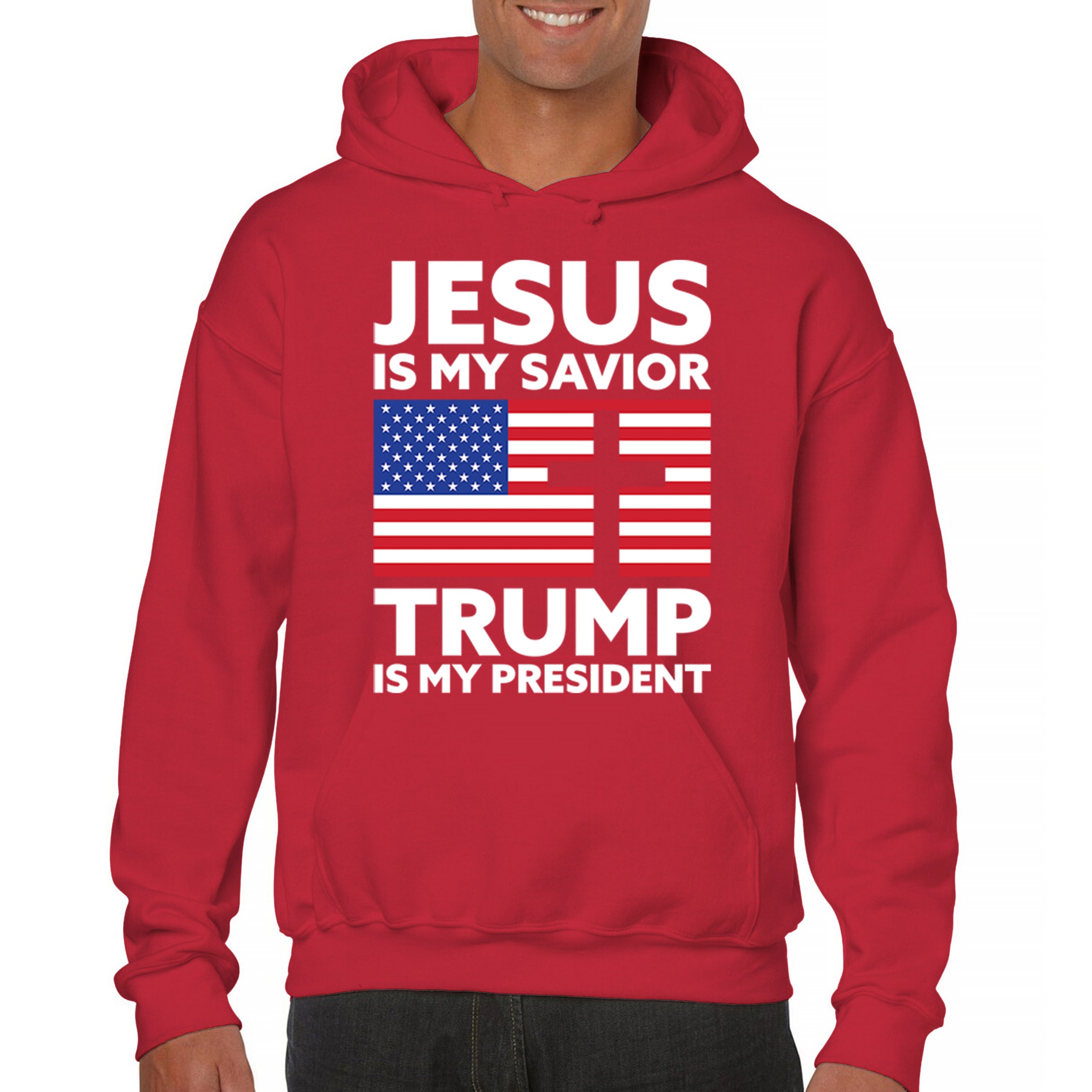Jesus is My Savior Trump Is My President Sweatshirt 2024 Christian FJB Hoodie - Picture 23 of 36