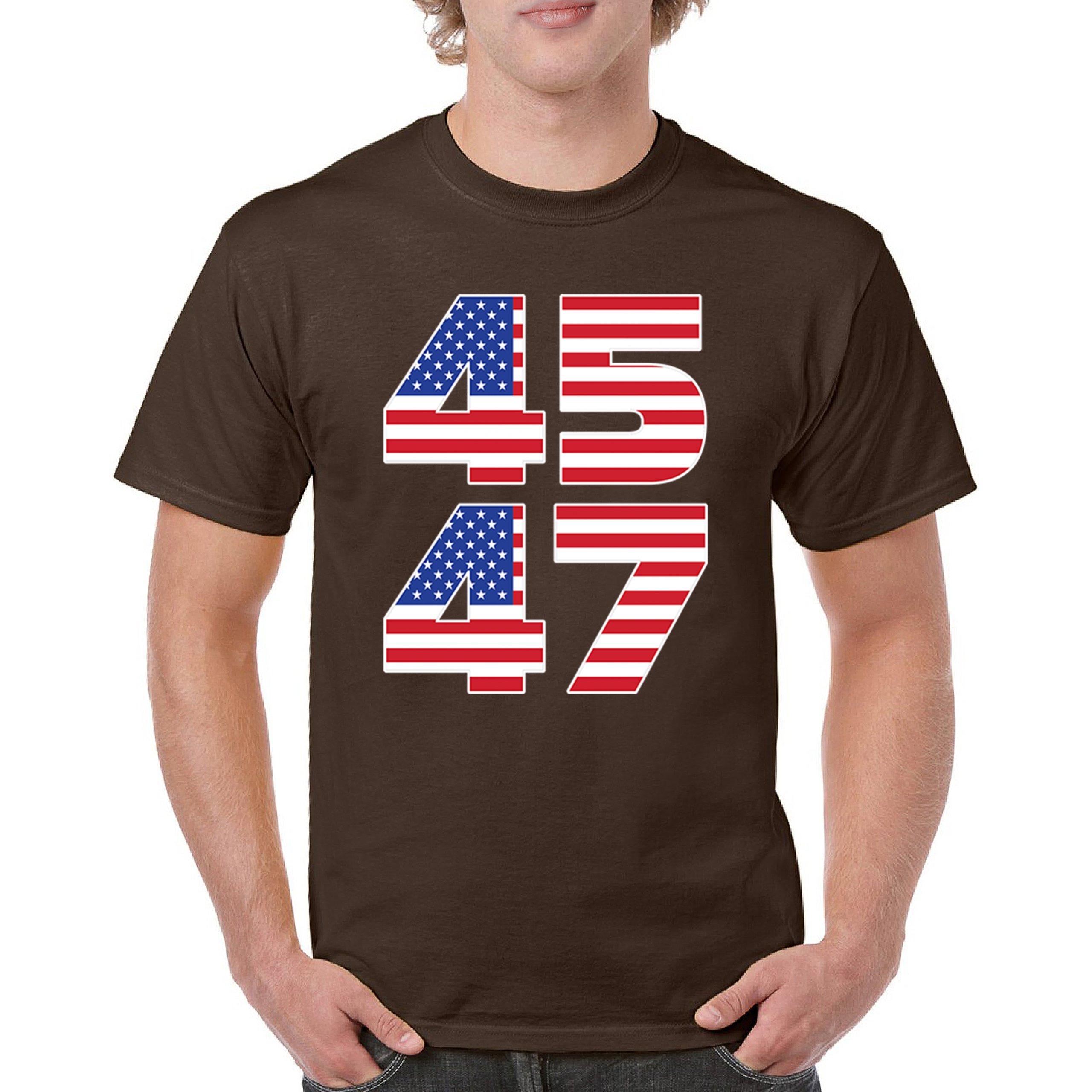 トップス anytee classics Nude Trump Tee Donald Trump 45 47 T-shirt President MAGA America First